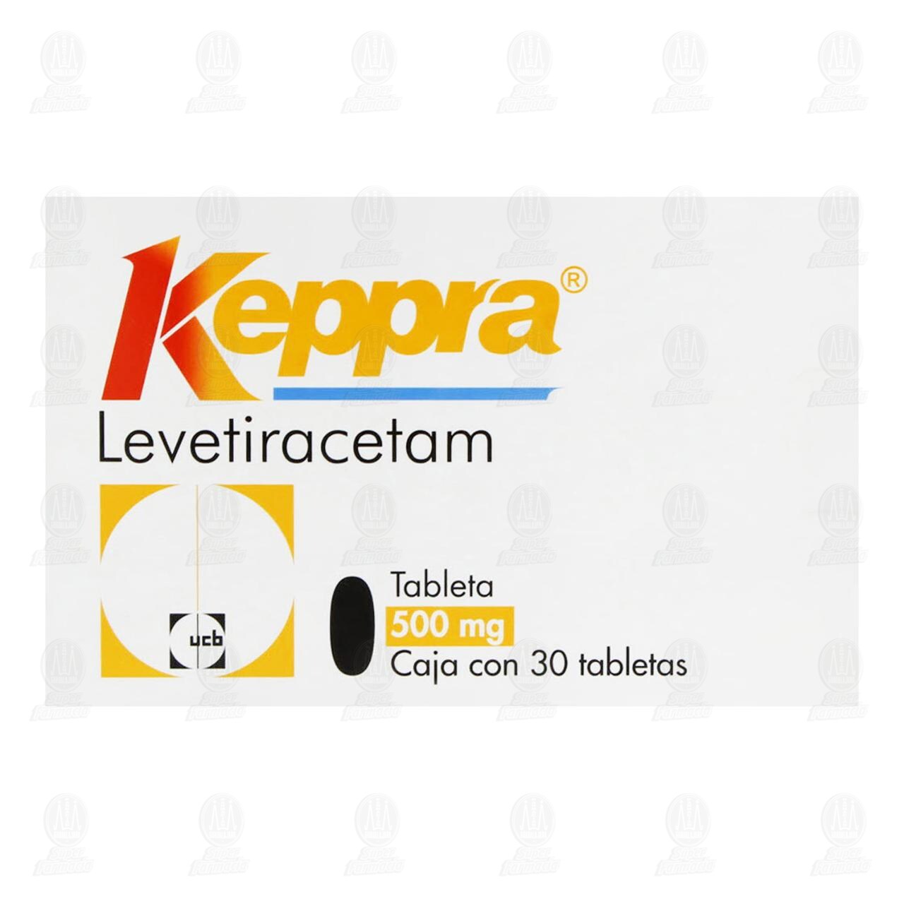 Keppra 500 mg, 30 Tabletas. image number 1