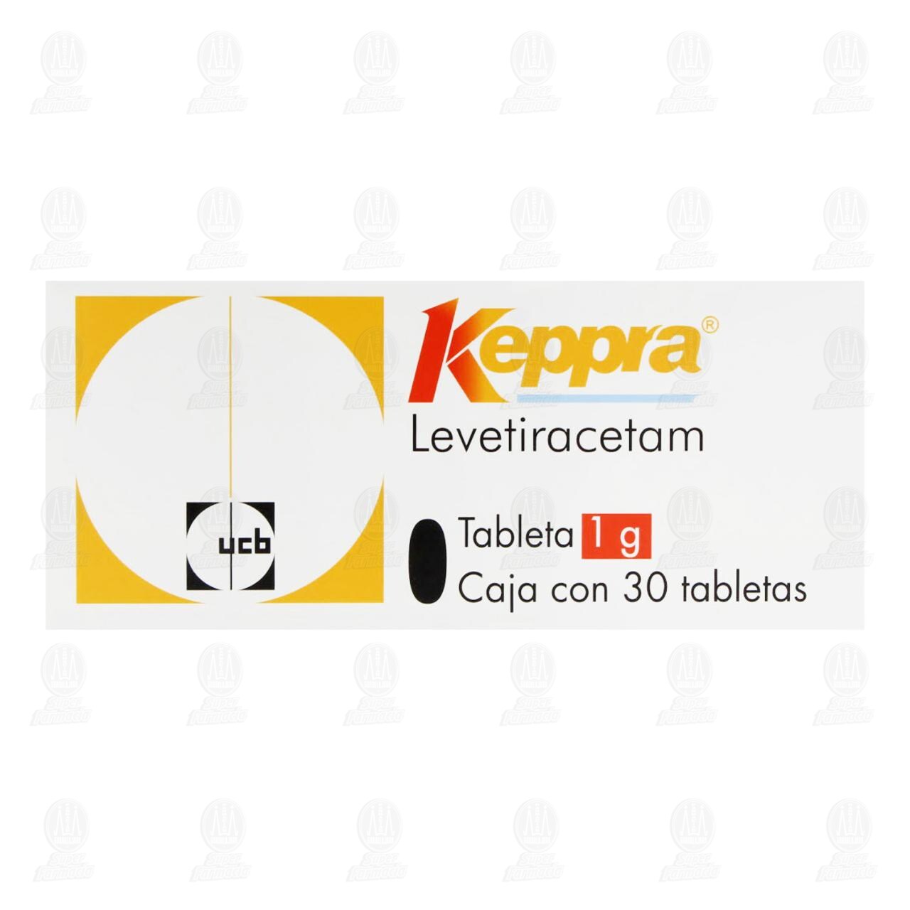 Keppra 1 gr, 30 Tabletas. image number 1