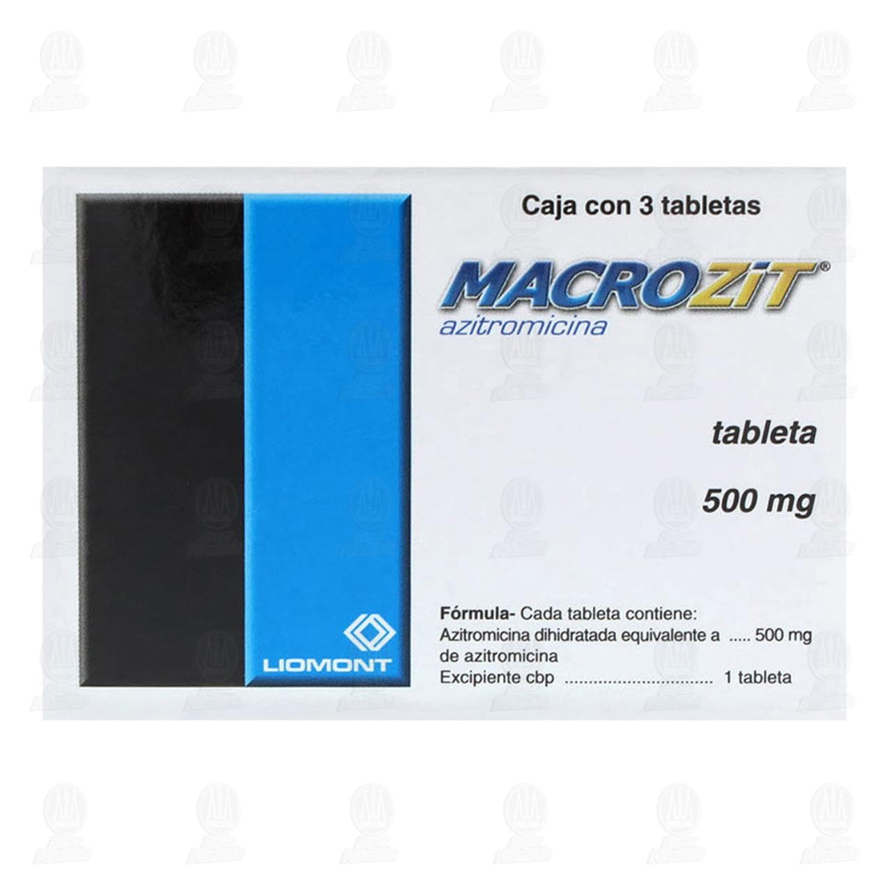 Macrozit 500 mg, 3 Tabletas. image number 2