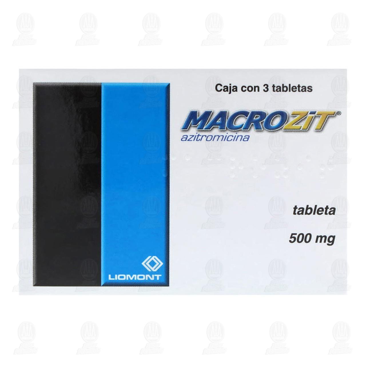 Macrozit 500 mg, 3 Tabletas. image number 1