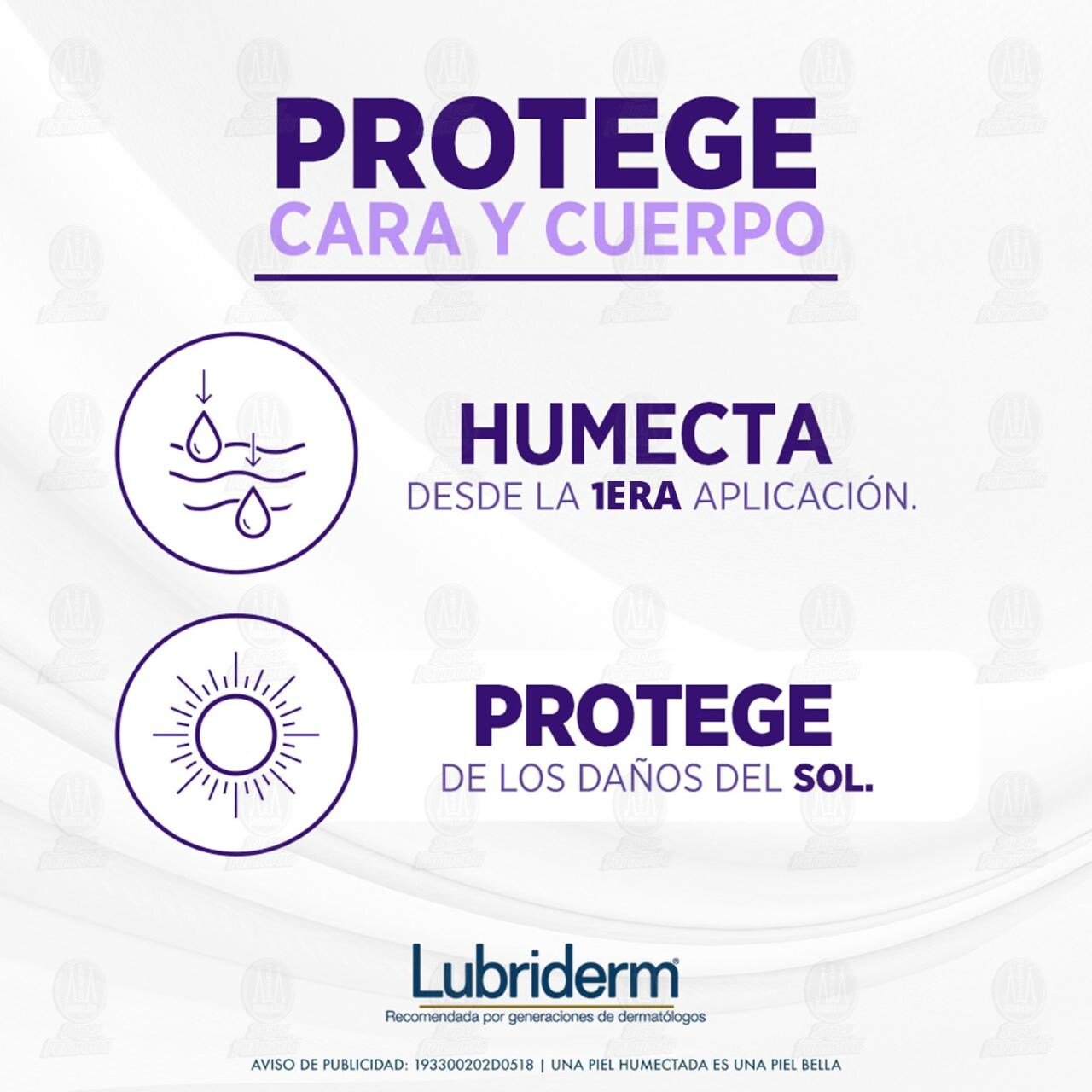 Crema Corporal Lubriderm Protección Solar UV 15, 400 ml. image number 2