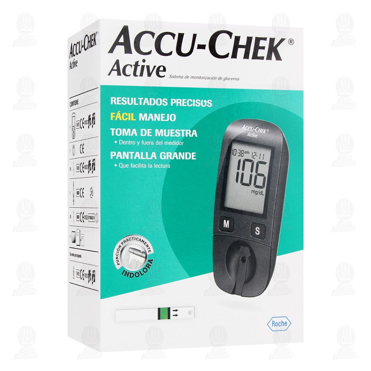 Accu-Chek Active Sistema de Medición de Glucosa, 1 pz.