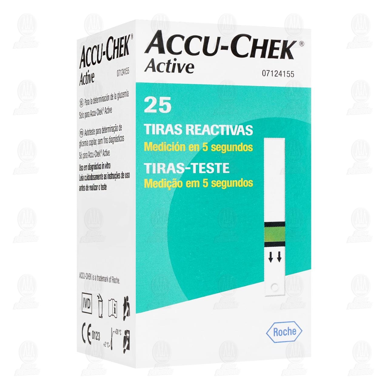 Accu-Chek Active Tiras Reactivas para la Determinación de la Glucemia, 25 pzas. image number 0