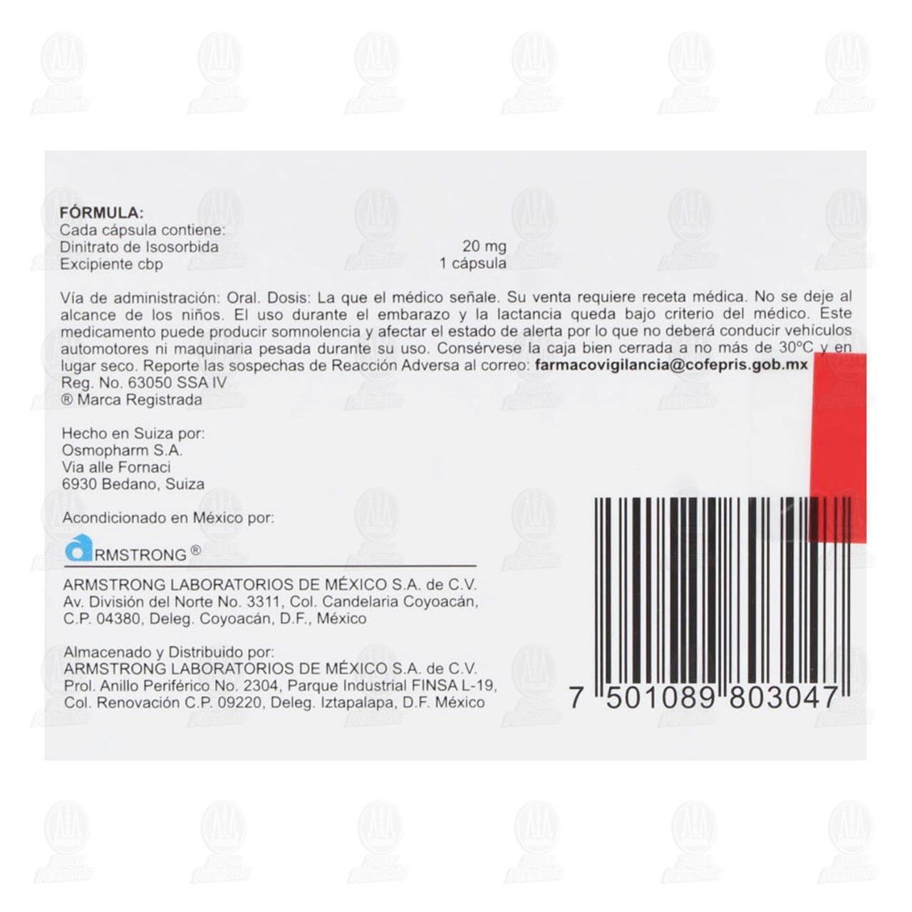 Isorbid AP 20 mg, 40 C&aacute;psulas. image number 2