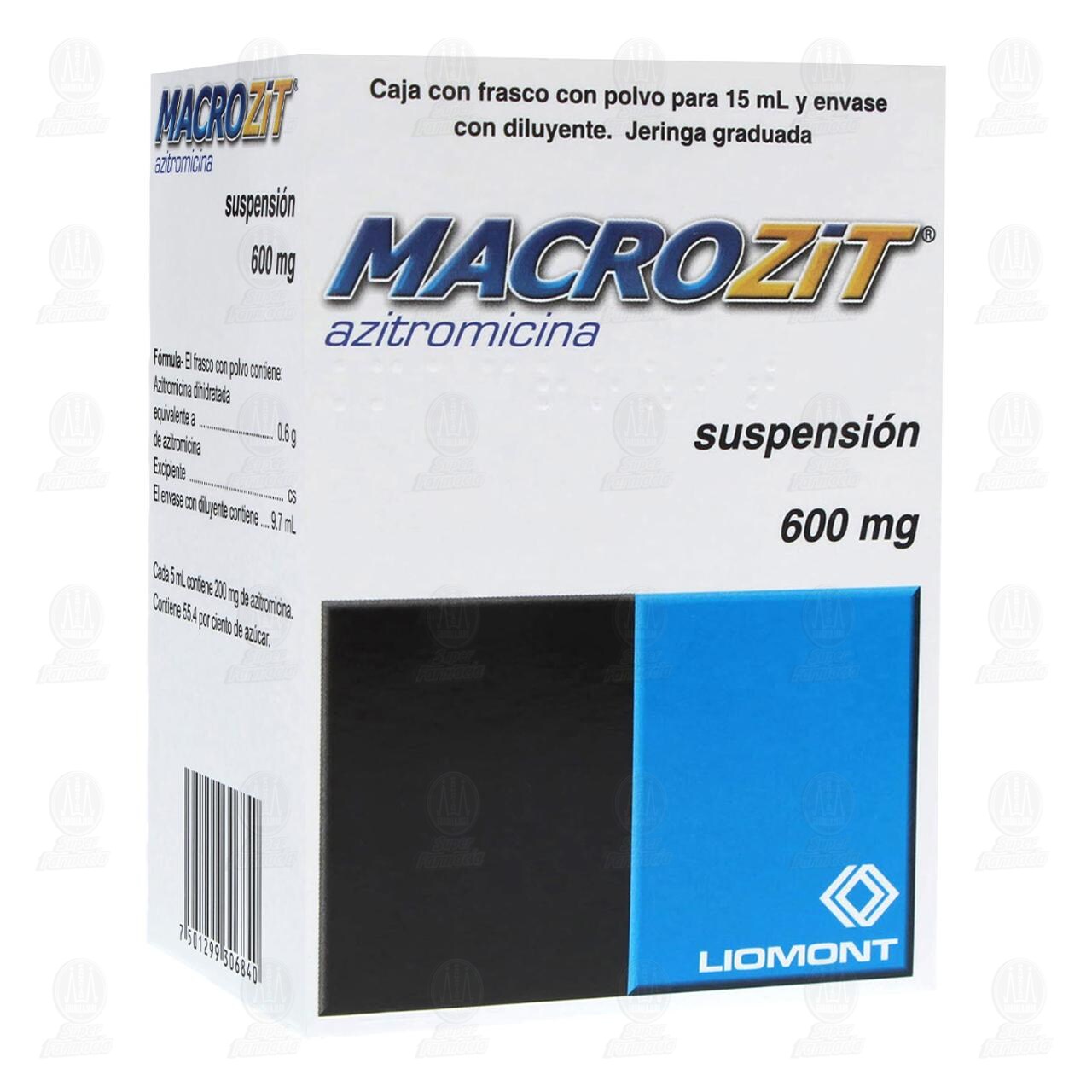 Macrozit 600 mg, Suspensi&oacute;n 15 ml. image number 0