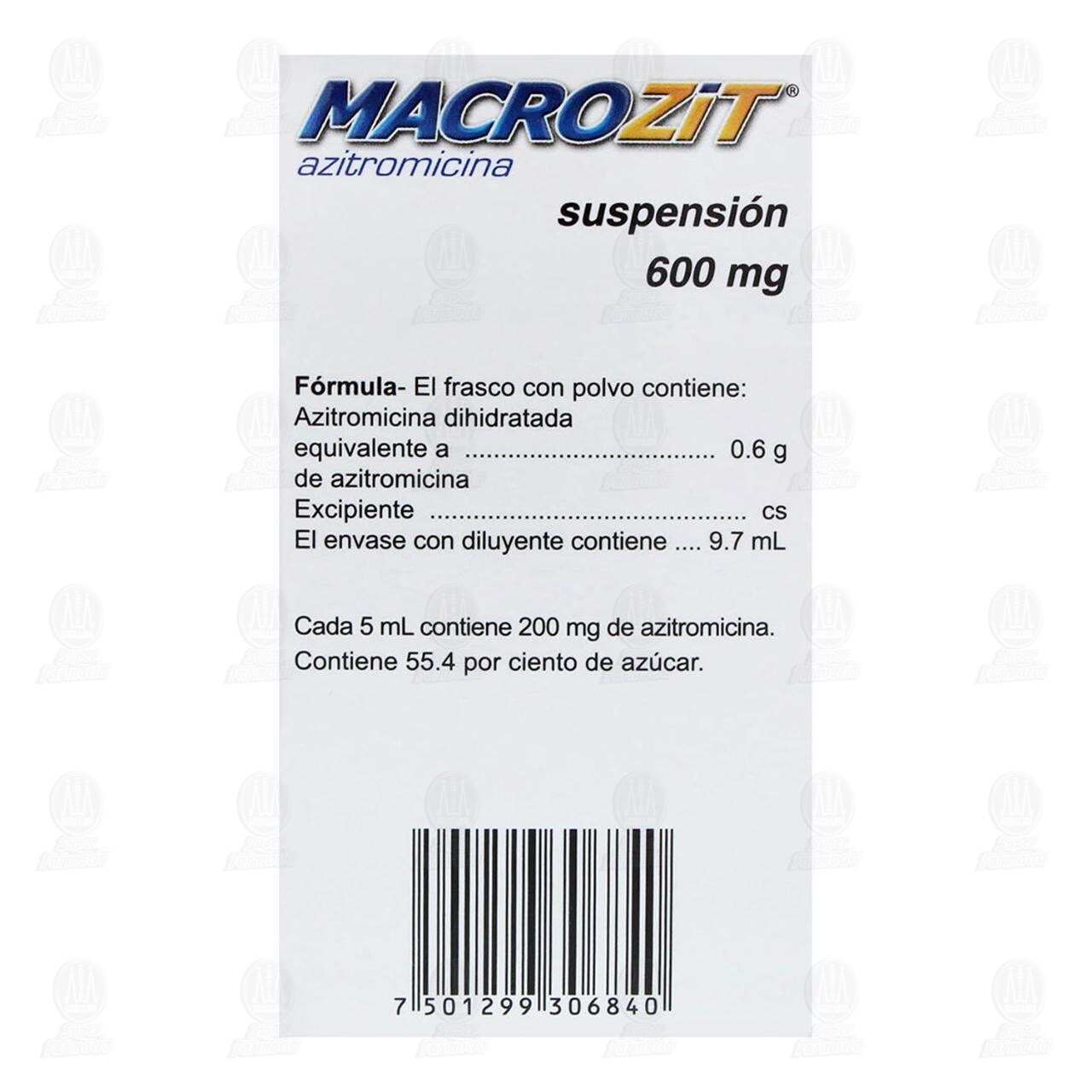 Macrozit 600 mg, Suspensi&oacute;n 15 ml. image number 2