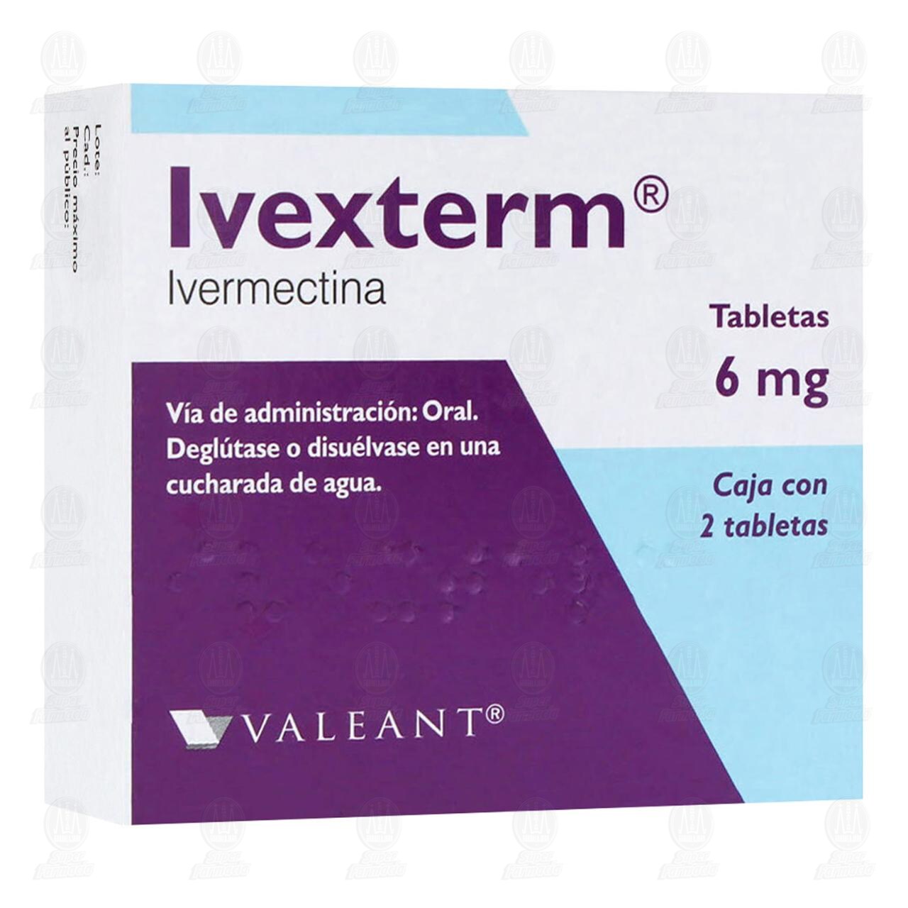 Ivexterm 6 mg, 2 Tabletas. image number 0