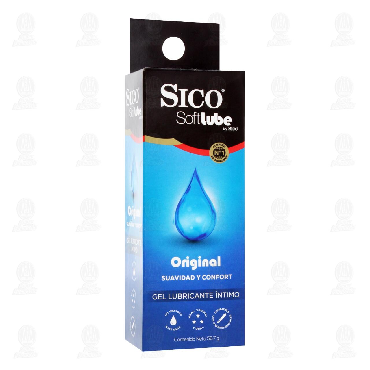SoftLube Sico Original Gel Lubricante Íntimo Suavidad y Confort, 56.7 gr.