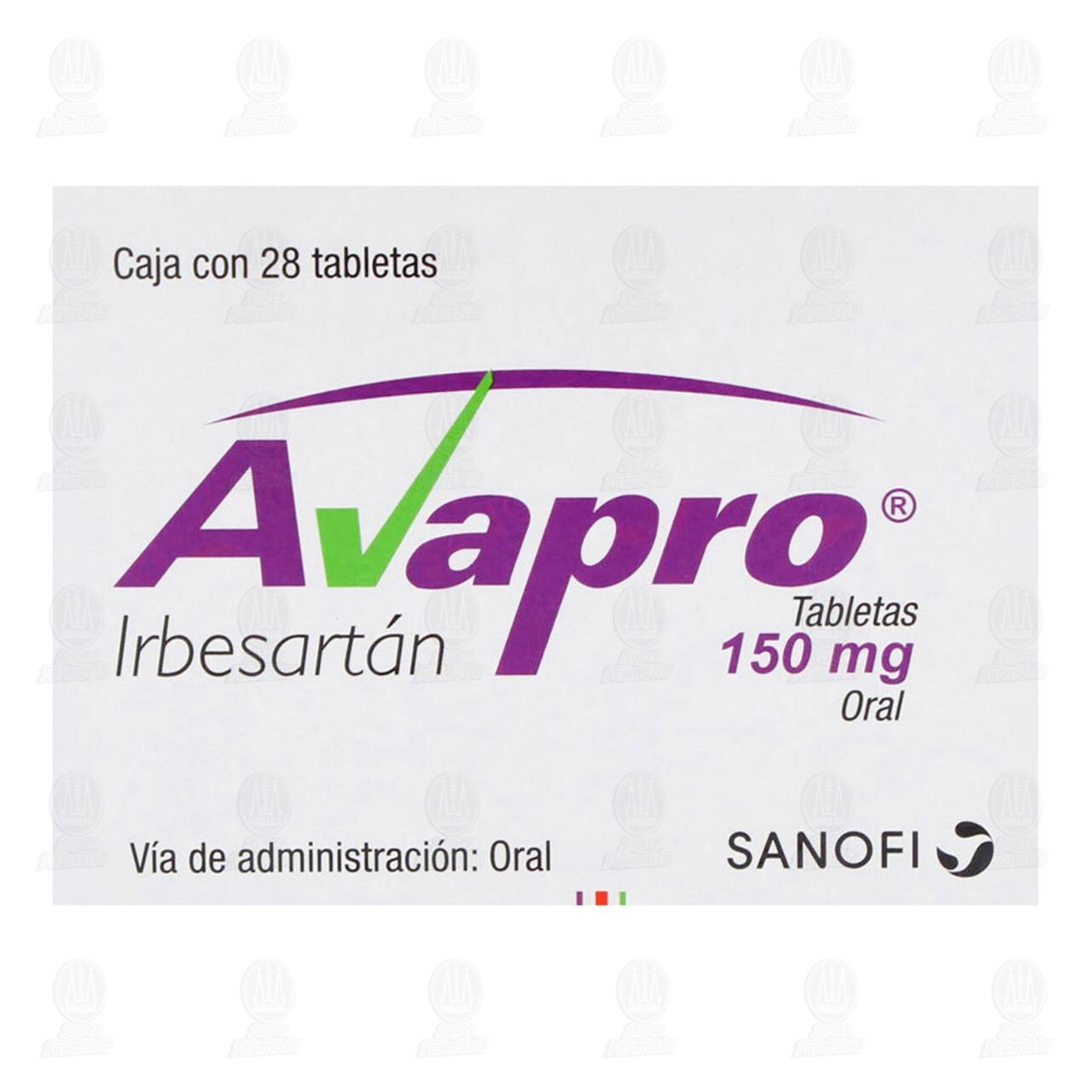 Avapro 150 mg, 28 Tabletas. image number 1