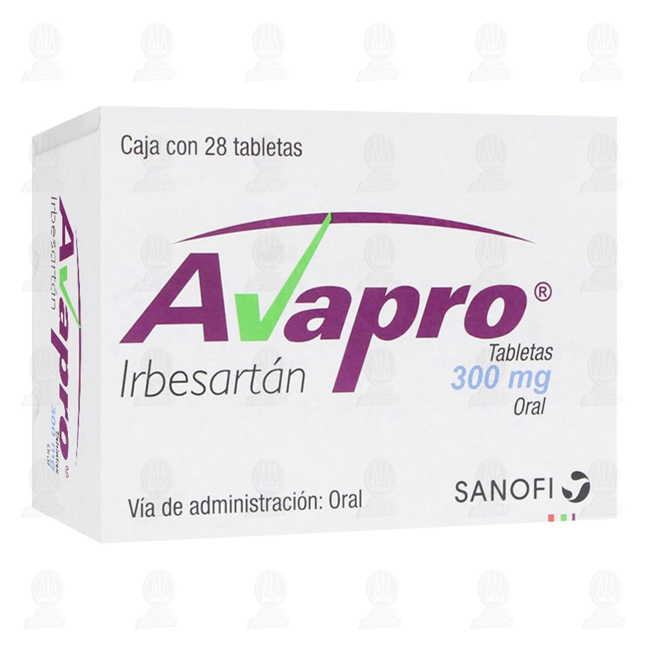 Avapro 300 mg, 28 Tabletas. image number 0