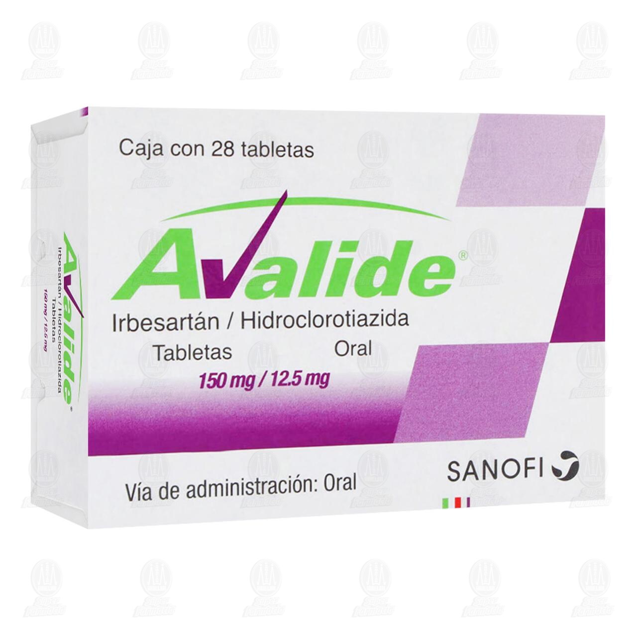 Avalide 150mg/12.5mg, 28 Tabletas. image number 0