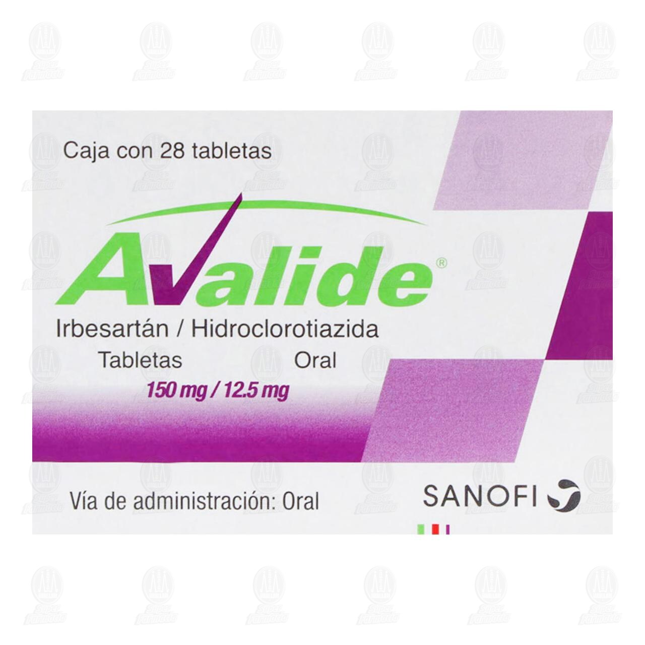 Avalide 150mg/12.5mg, 28 Tabletas. image number 1