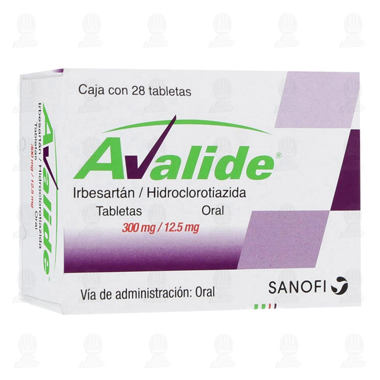 Avalide 300mg/12.5mg, 28 Tabletas. image number 0