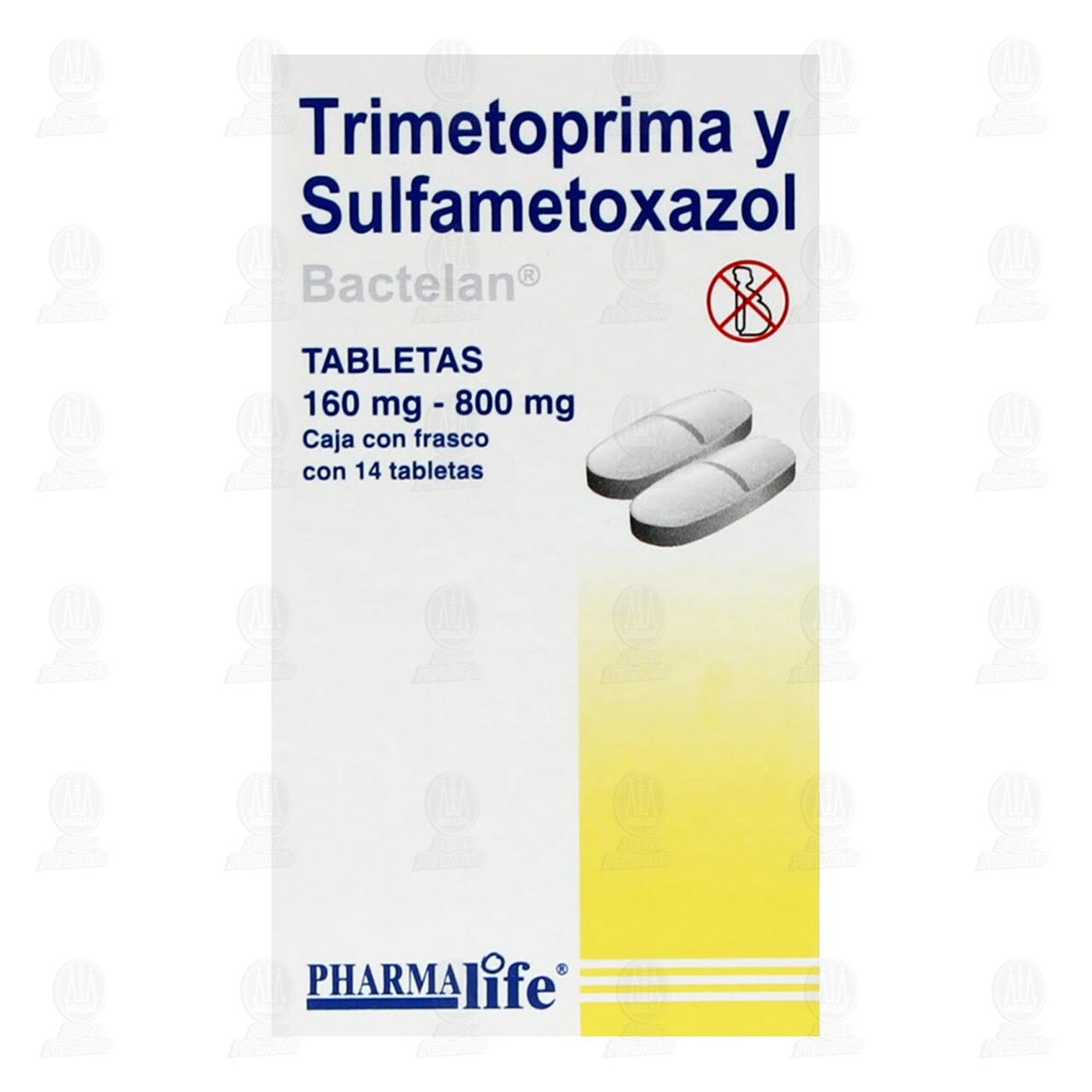 Trimetoprima y Sulfametoxazol 160mg/800mg, 14 Tabletas Pharmalife. image number 1