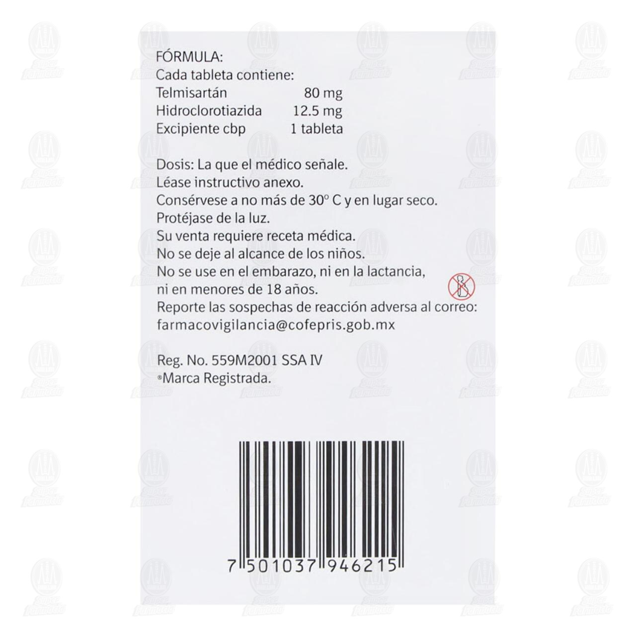 Micardis Plus 80mg/12.5mg, 14 Tabletas. image number 2