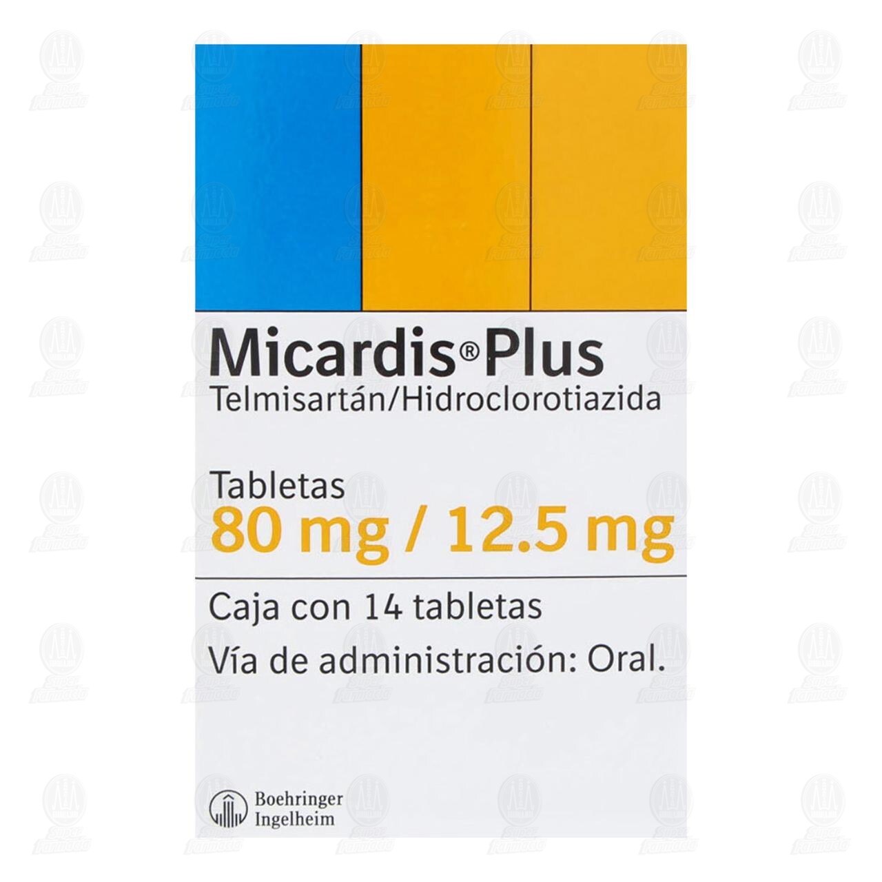 Micardis Plus 80mg/12.5mg, 14 Tabletas. image number 1