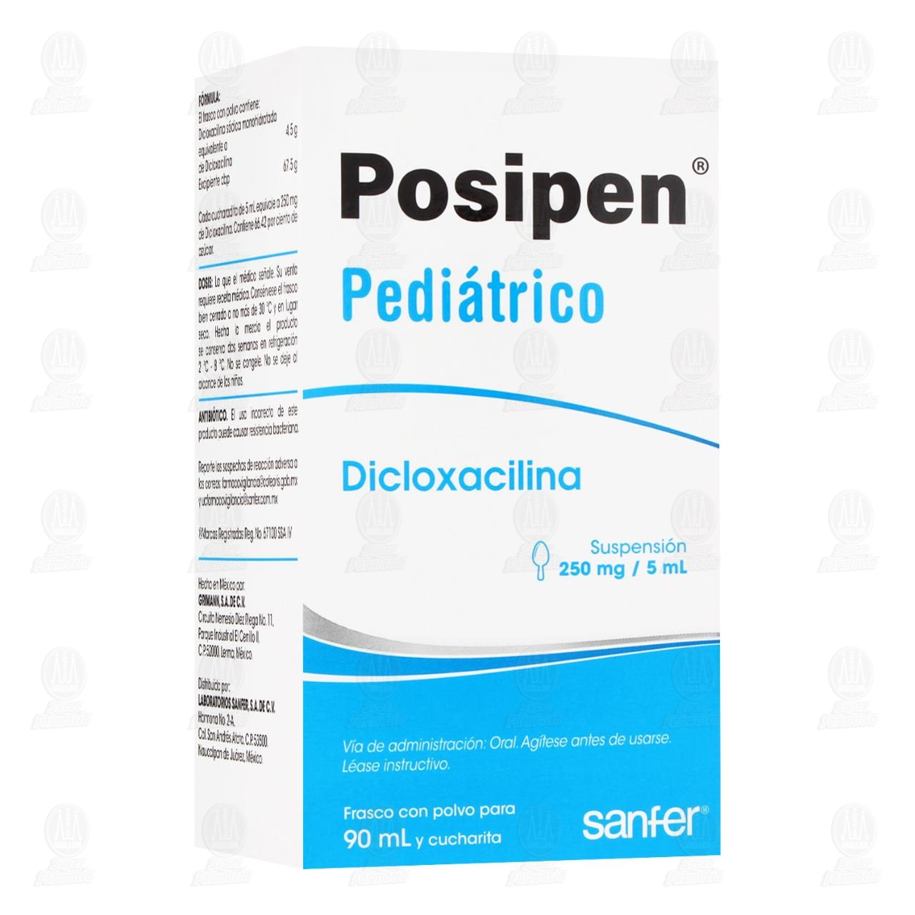 Posipen Pedi&aacute;trico 250mg/ml Suspensi&oacute;n, 90 ml. image number 0