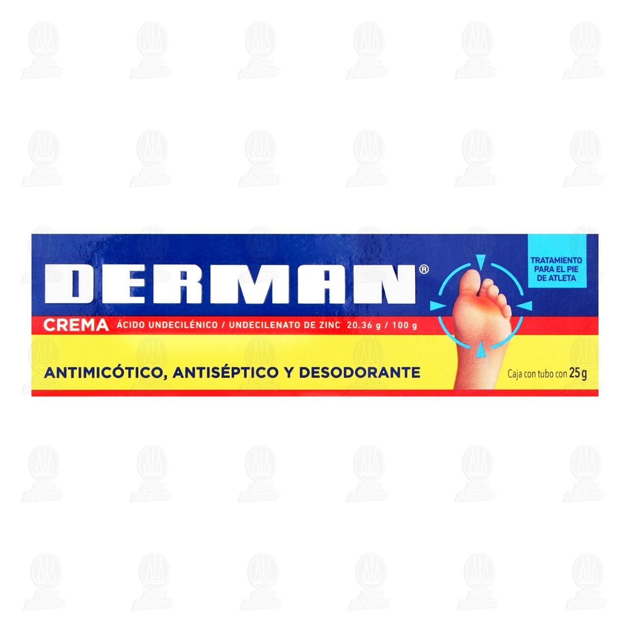 Derman Crema Antimicótico, Antiséptico y Desodorante, 25 gr. de DERMAN ...