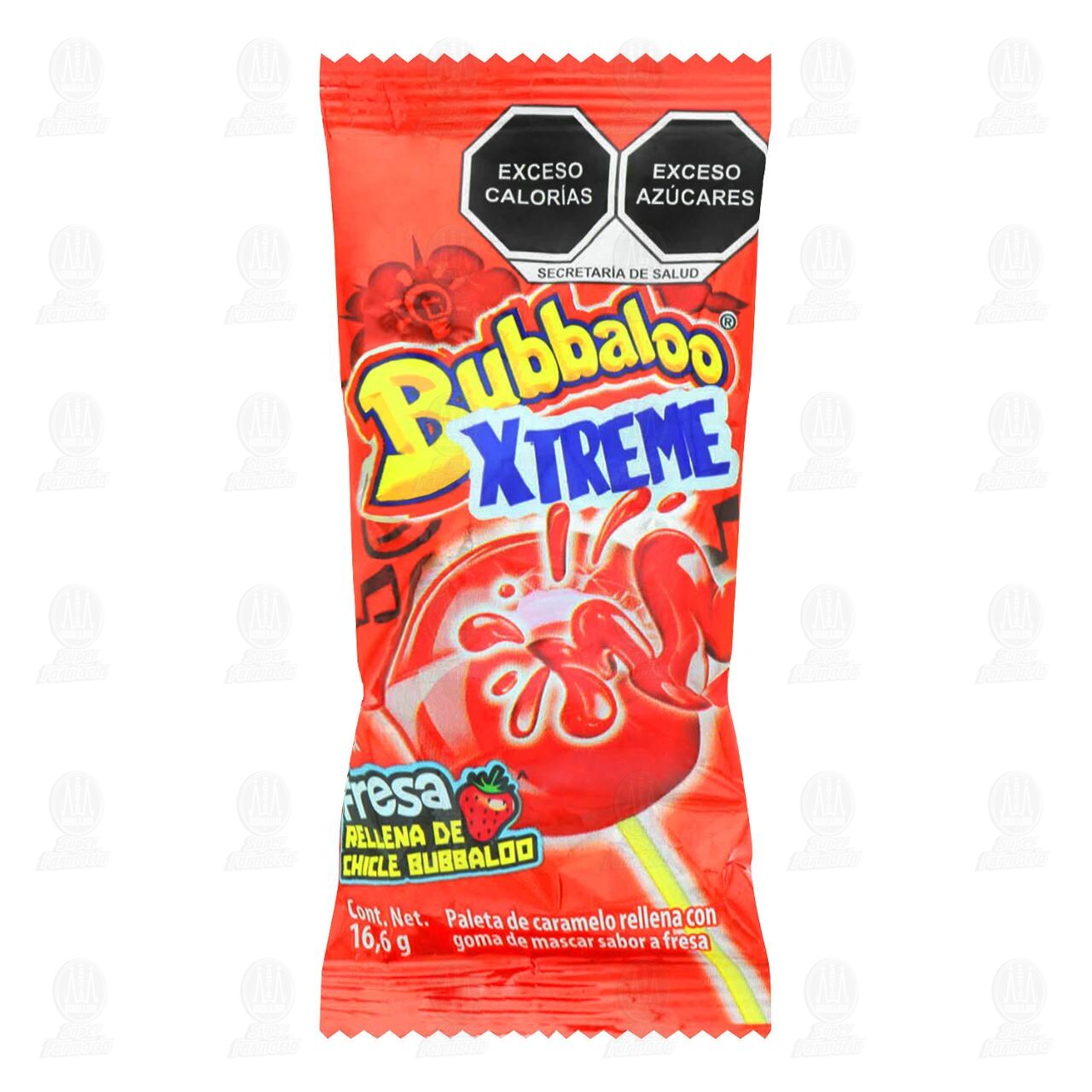 Paleta Bubbaloo Xtreme Fresa, 16.6 gr. image number 0