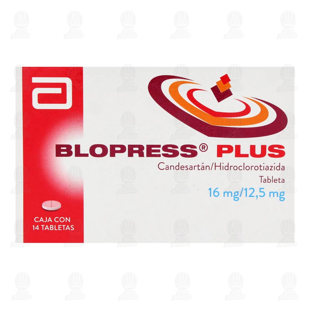 Blopress Plus 16mg/12.5mg, 14 Tabletas. image number 1