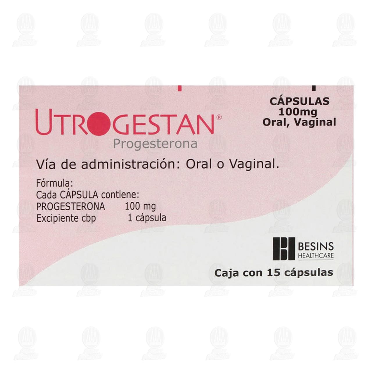 Utrogestan 100 mg, 15 C&aacute;psulas. image number 1