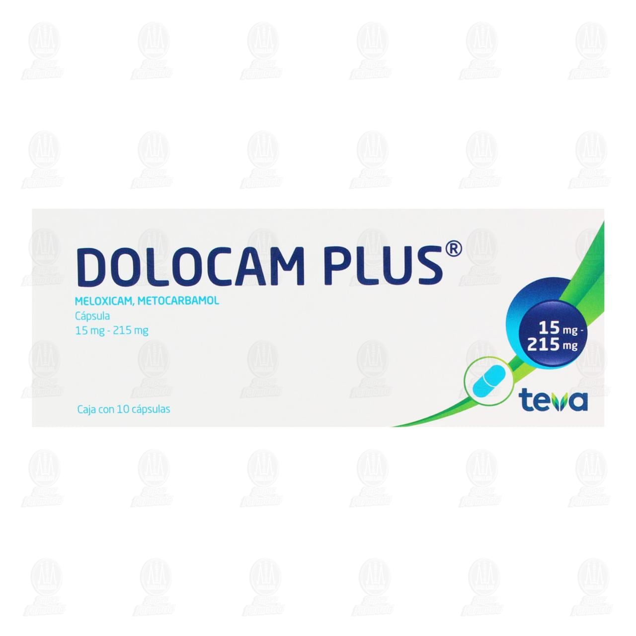 Dolocam Plus 15mg/215mg, 10 C&aacute;psulas. image number 1