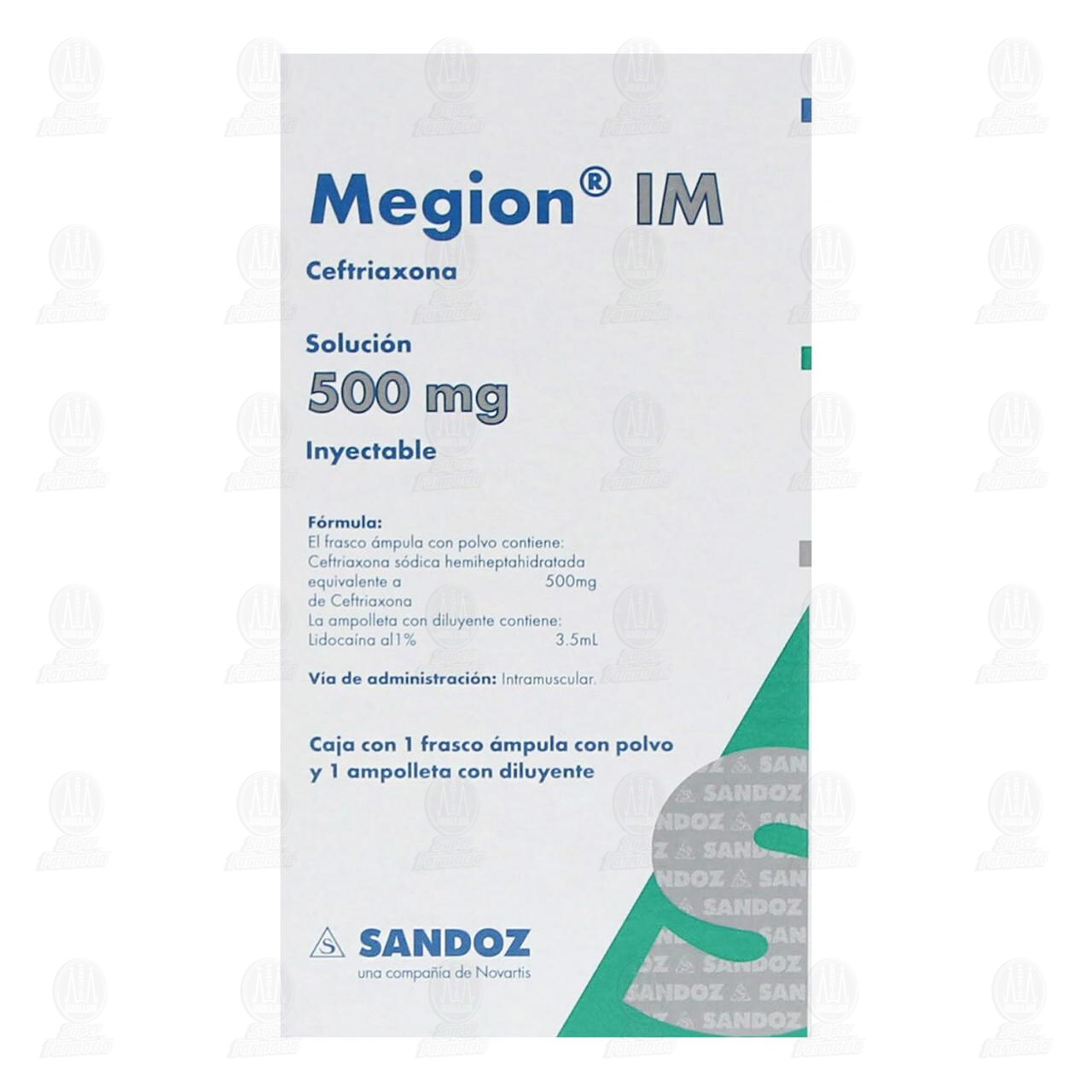 Megion IM 500 mg Soluci&oacute;n Inyectable, 3.5 ml. image number 1