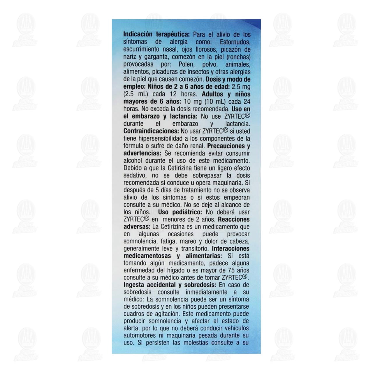 Zyrtec 5mg/5ml Solución Infantil, 100 ml. image number 2