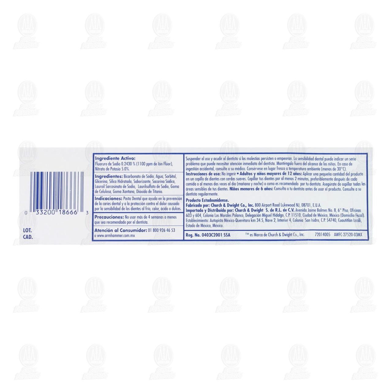 Pasta Dental Arm & Hammer Sensitive Soft Whitening, 127 gr. image number 2