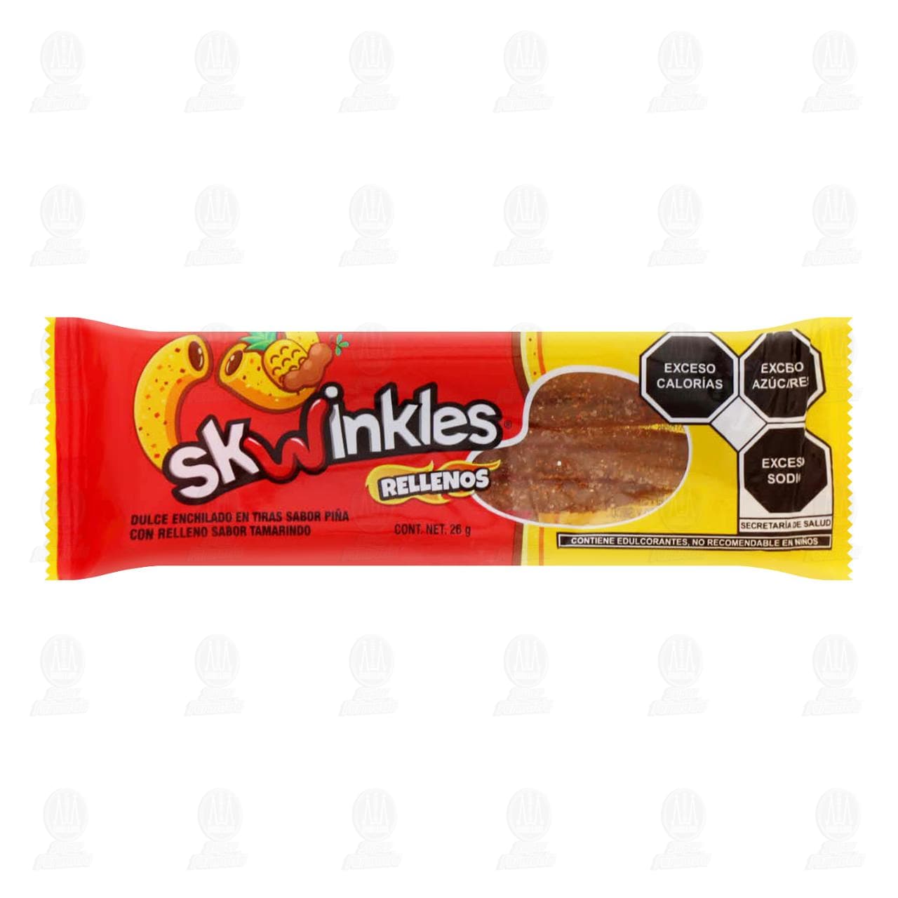 Dulce Enchilado Skwinkles Rellenos Sabor Piña, 26 gr.