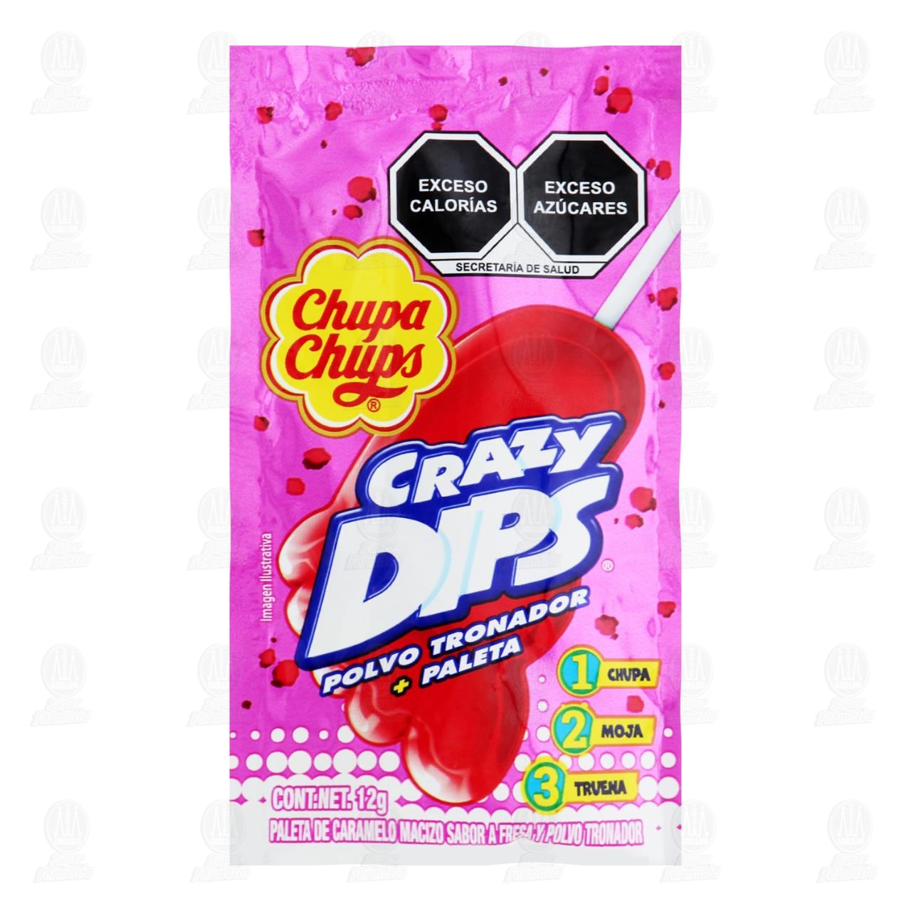 Imagen para Paleta de Caramelo Chupa Chups Crazy Dips, 12 gr.