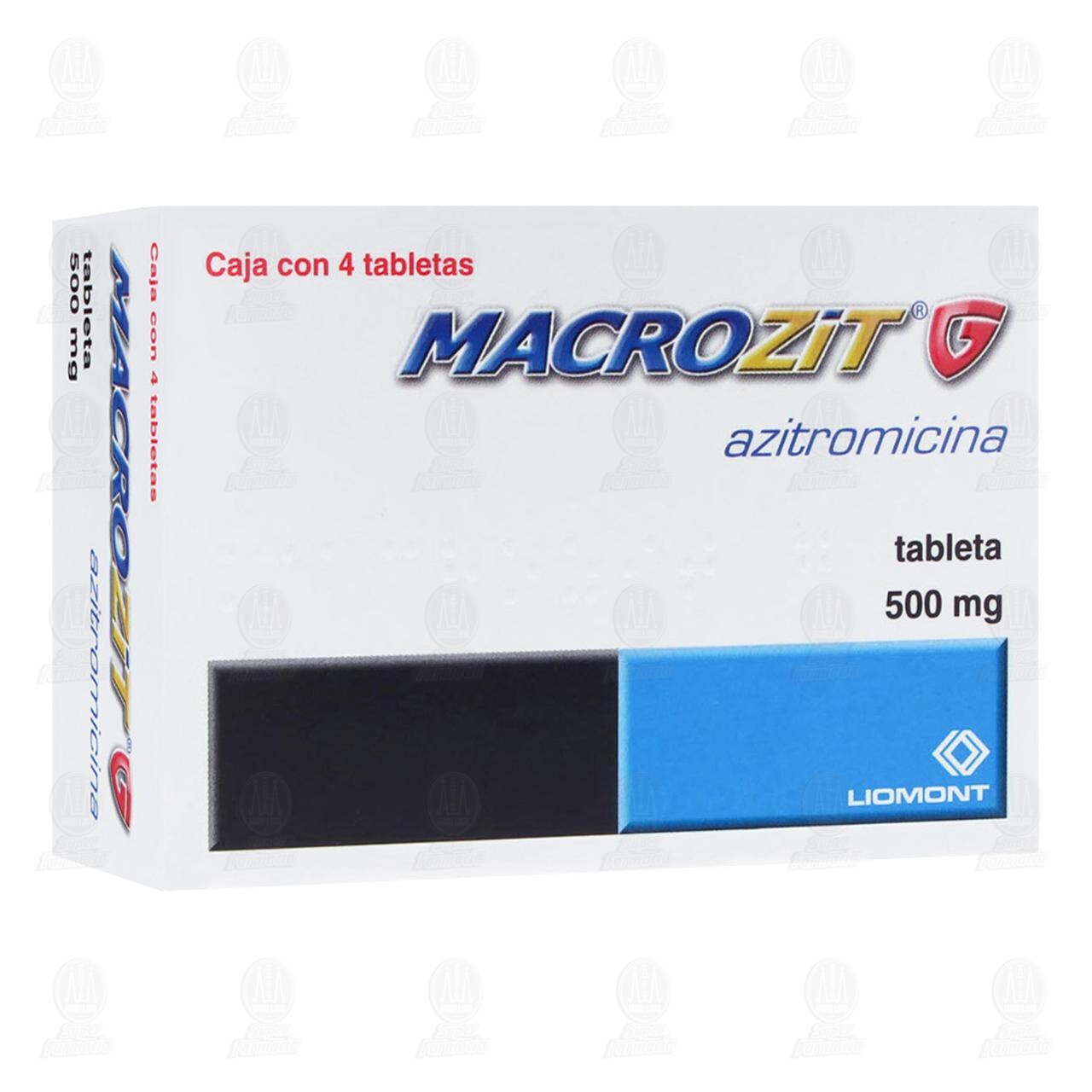 Macrozit G 500 mg, 4 Tabletas. image number 0