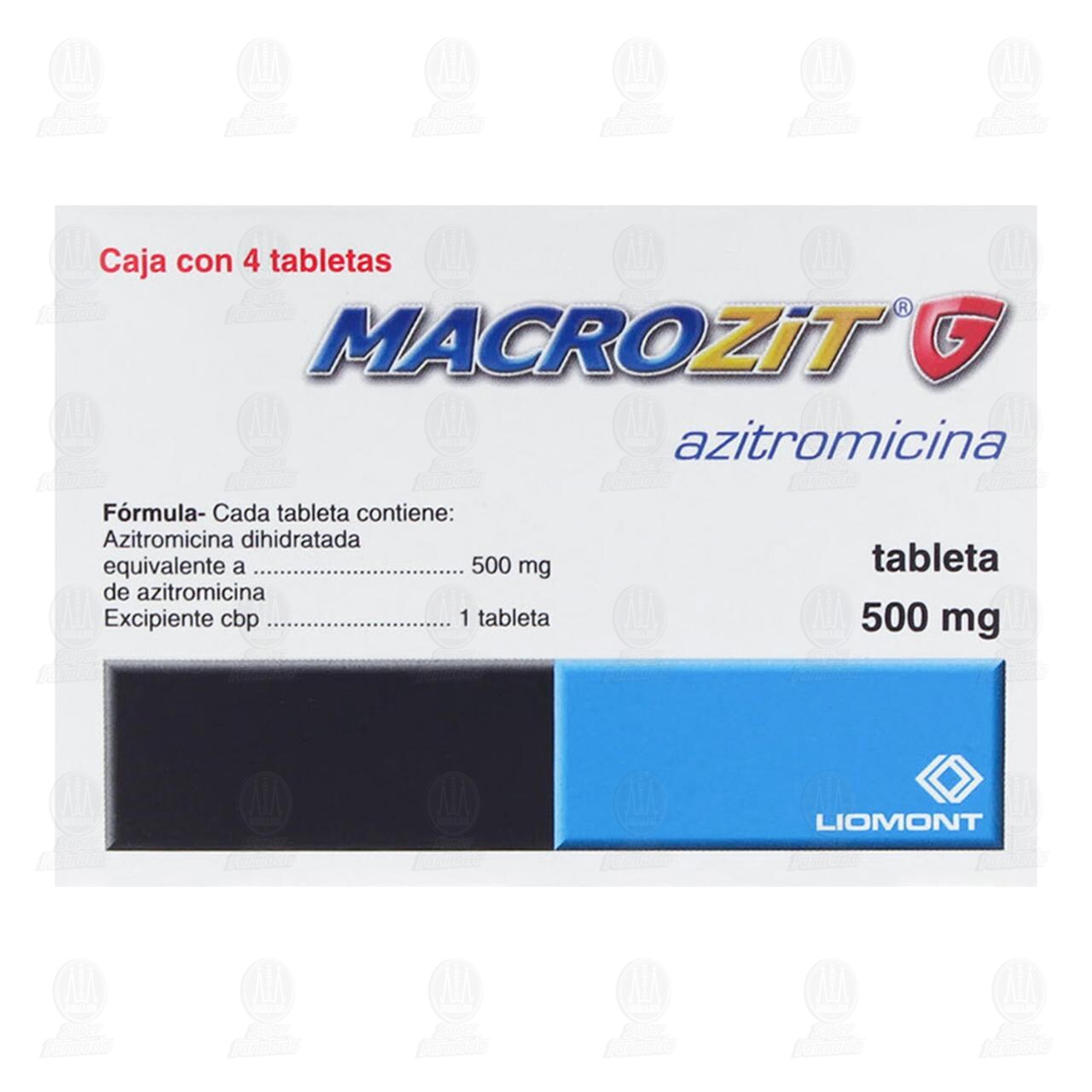Macrozit G 500 mg, 4 Tabletas. image number 2