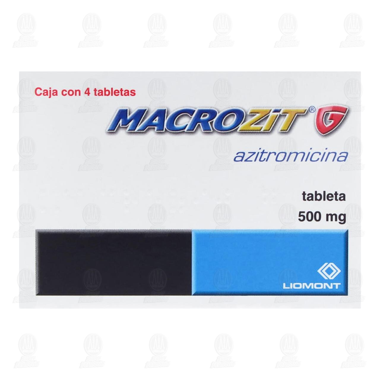 Macrozit G 500 mg, 4 Tabletas. image number 1