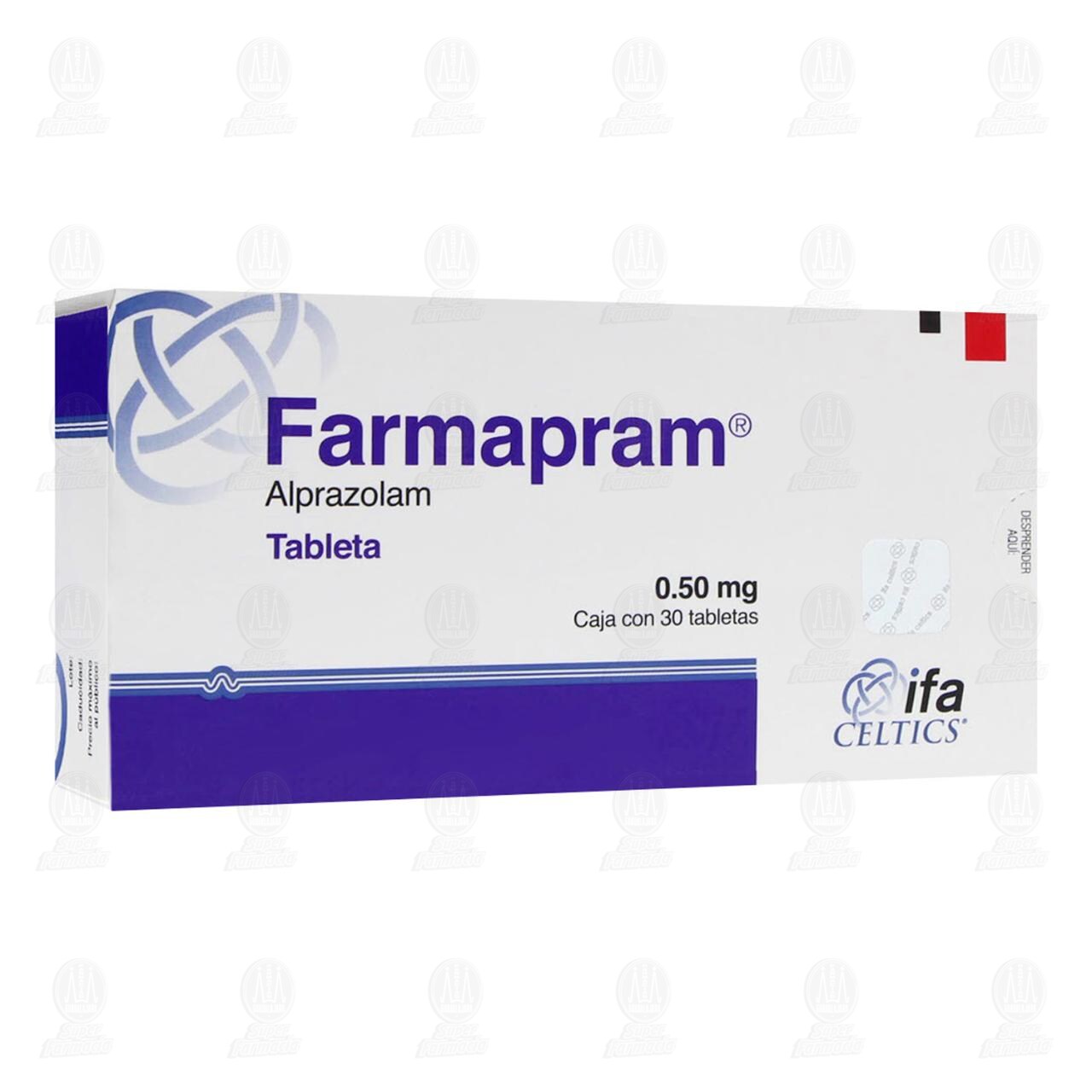 Farmapram 0.50 mg, 30 Tabletas.