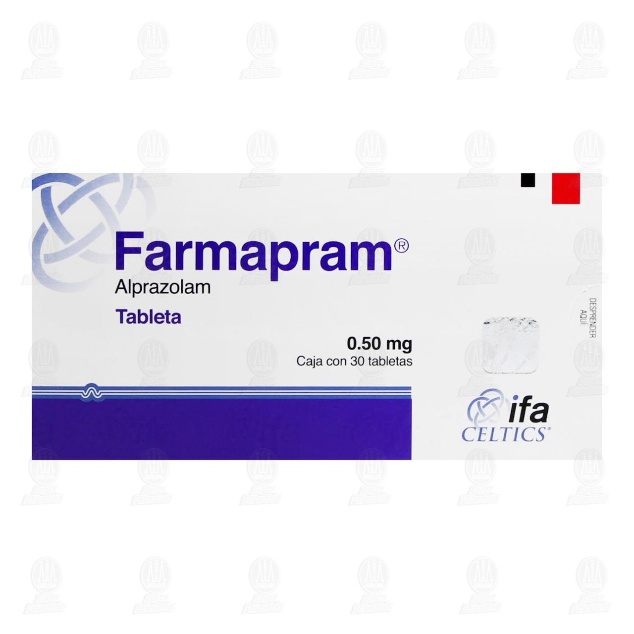 Farmapram 0.50 mg, 30 Tabletas. image number 1