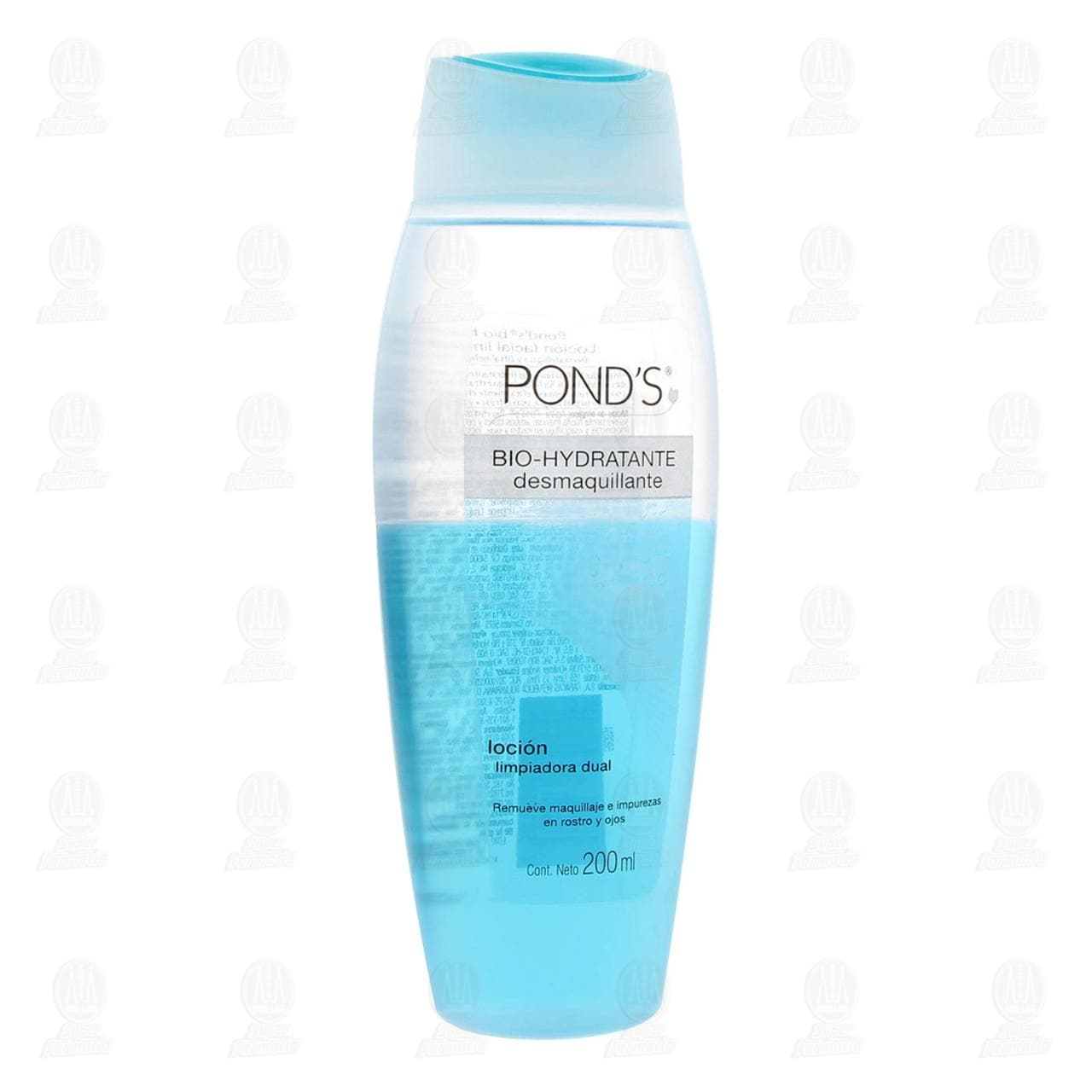 Imagen para Loción limpiadora Pond''s Bio-Hydratante desmaquillante dual, remueve maquillaje e impurezas en rostro y ojos. Envase con 200 mililitros.
