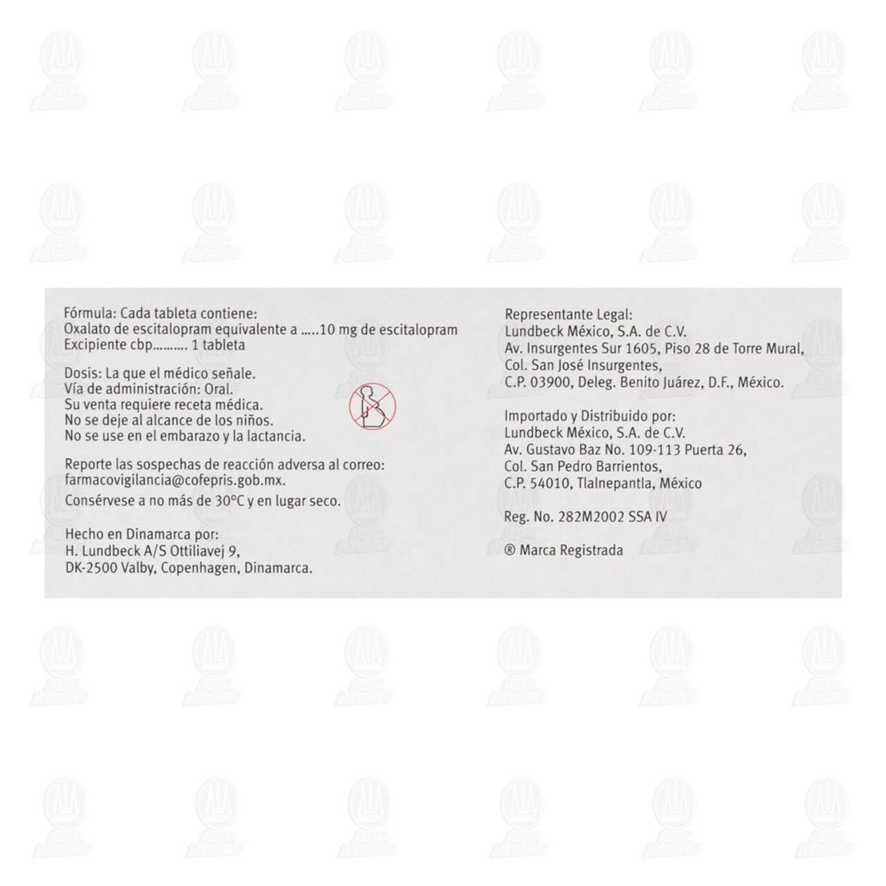 Lexapro 10 mg, 28 Tabletas. image number 2