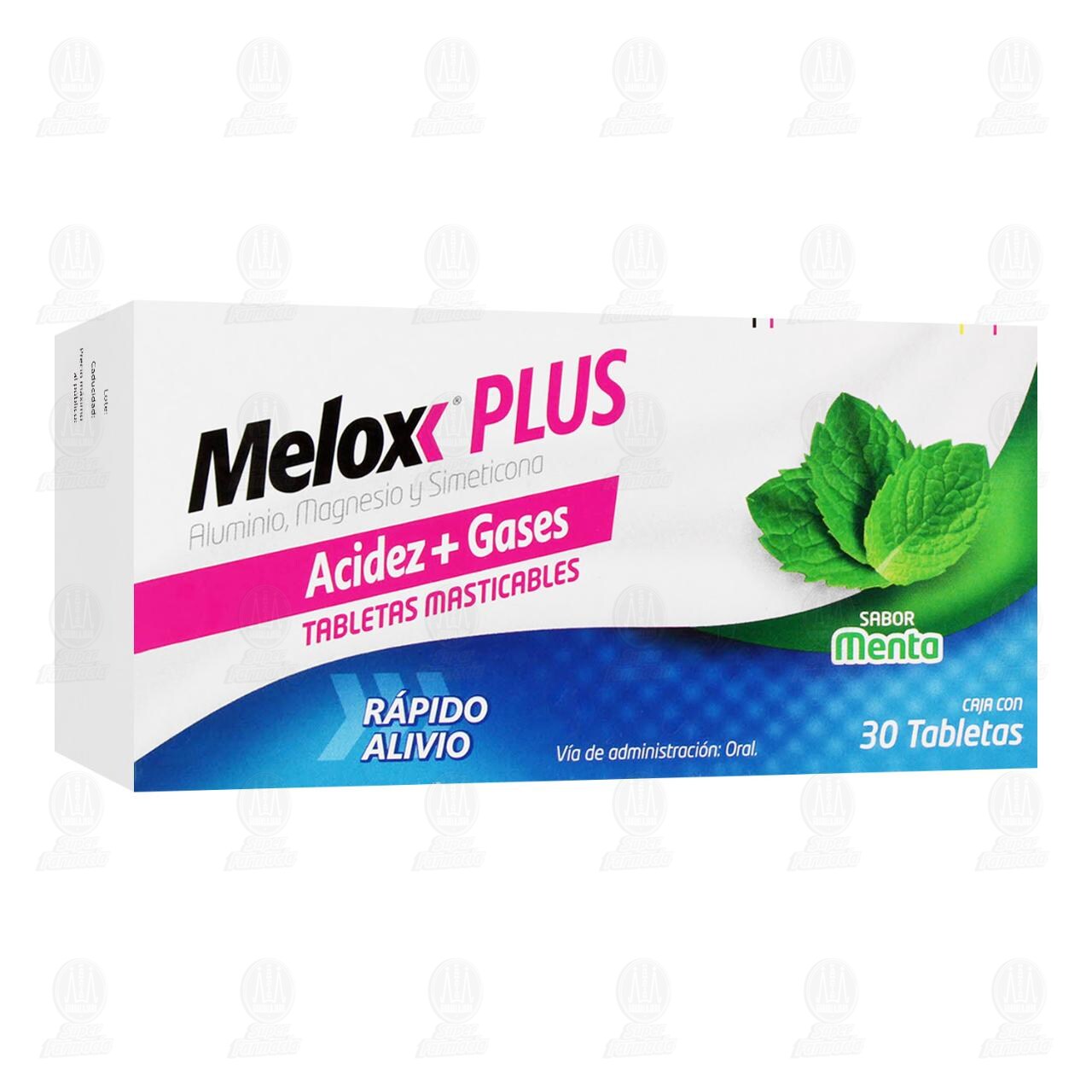 Melox Plus Sabor Menta, 30 Tabletas.