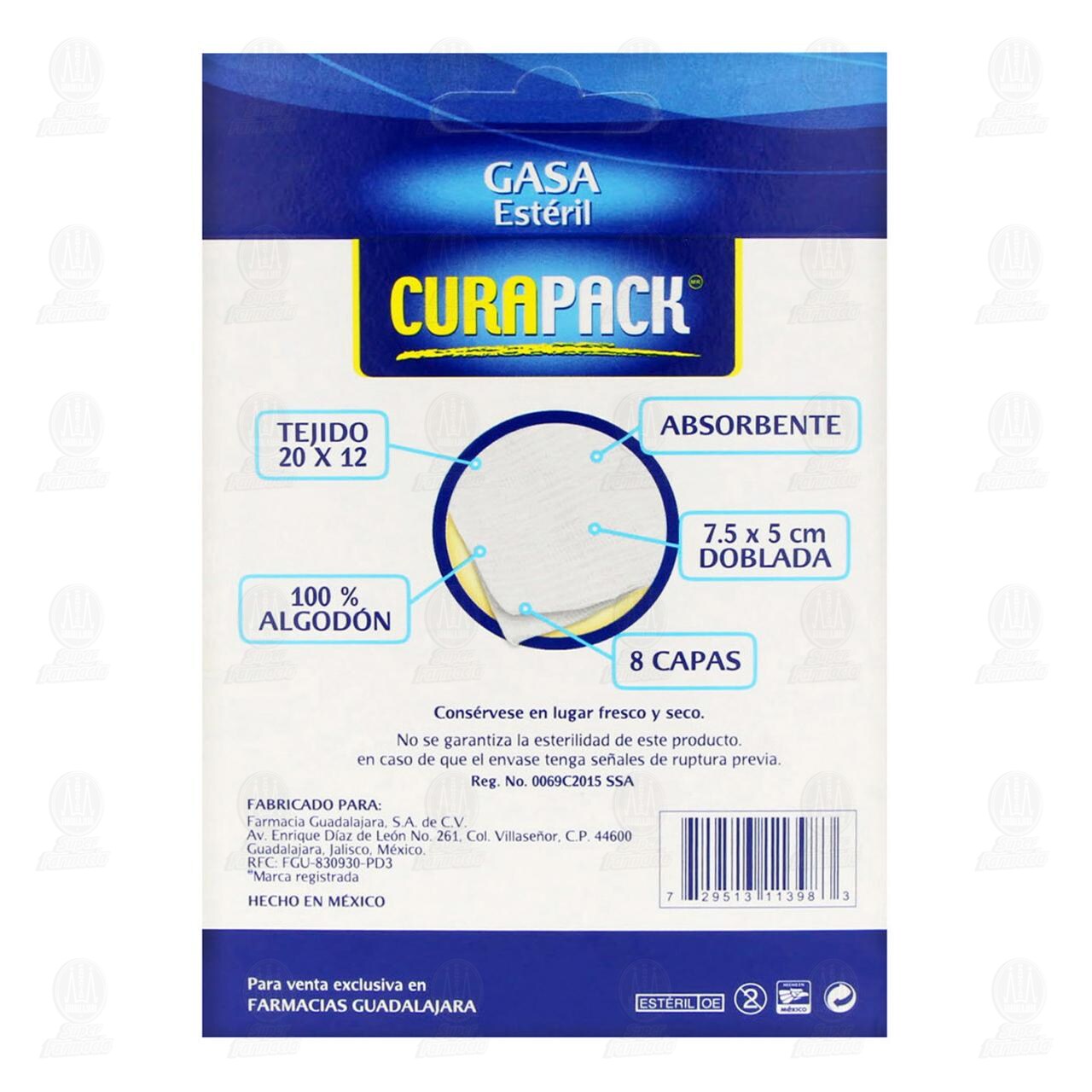 Gasa Estéril Curapack 7.5cm x 5cm, 10 pzas. image number 2