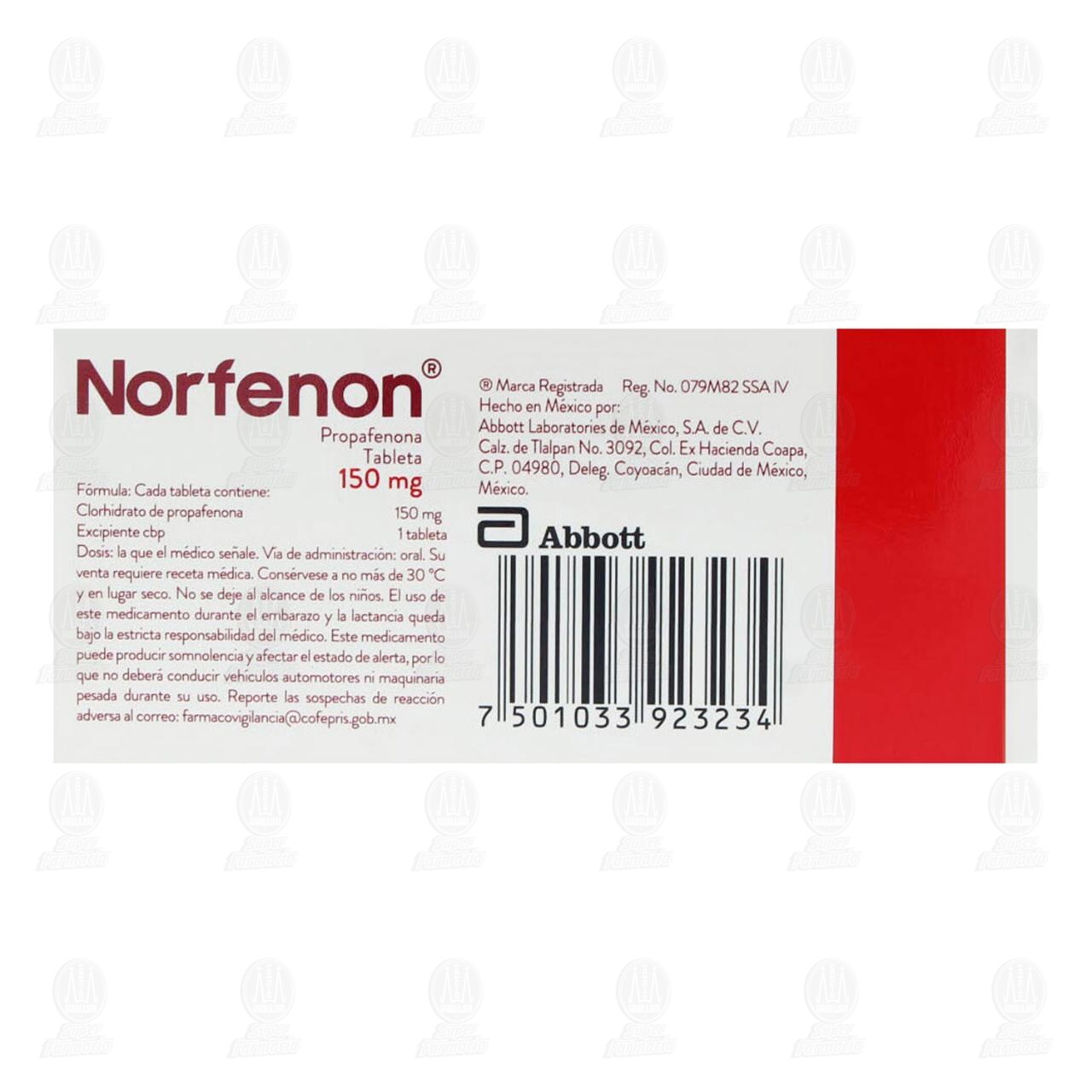 Norfenon 150 mg, 30 Tabletas. image number 2