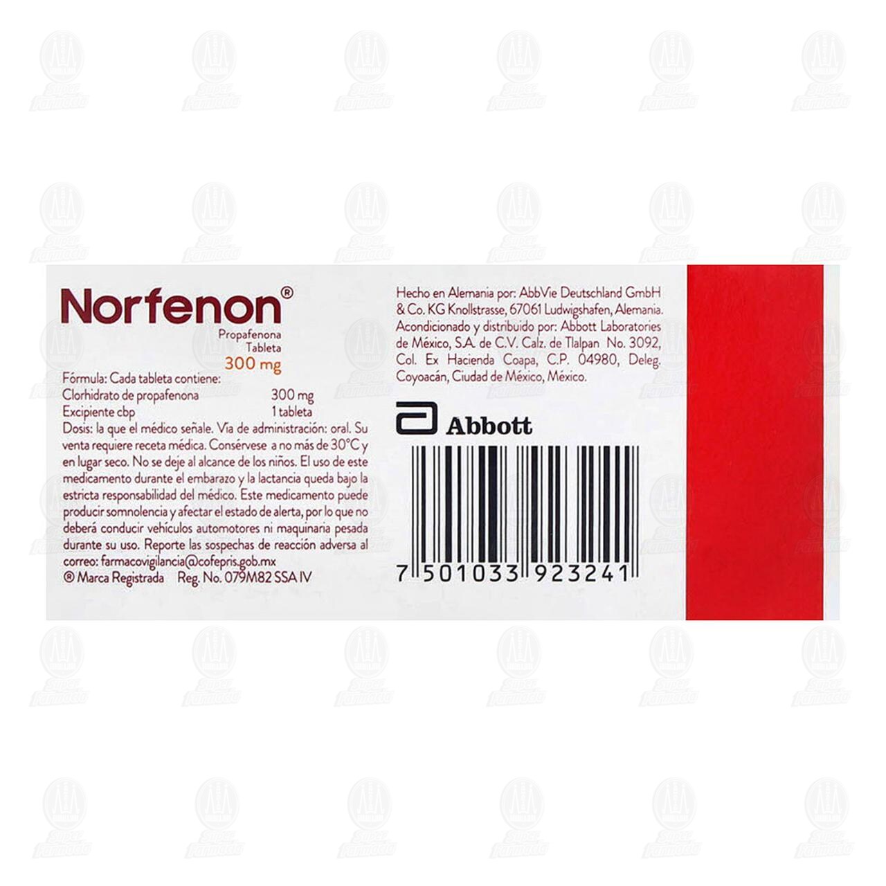 Norfenon 300 mg, 30 Tabletas. image number 2