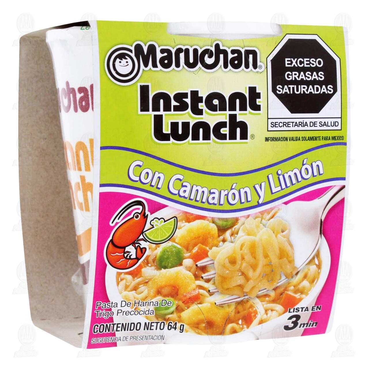 Pasta Maruchan Instant Lunch con Camarón y Limón, 64 gr. image number 0