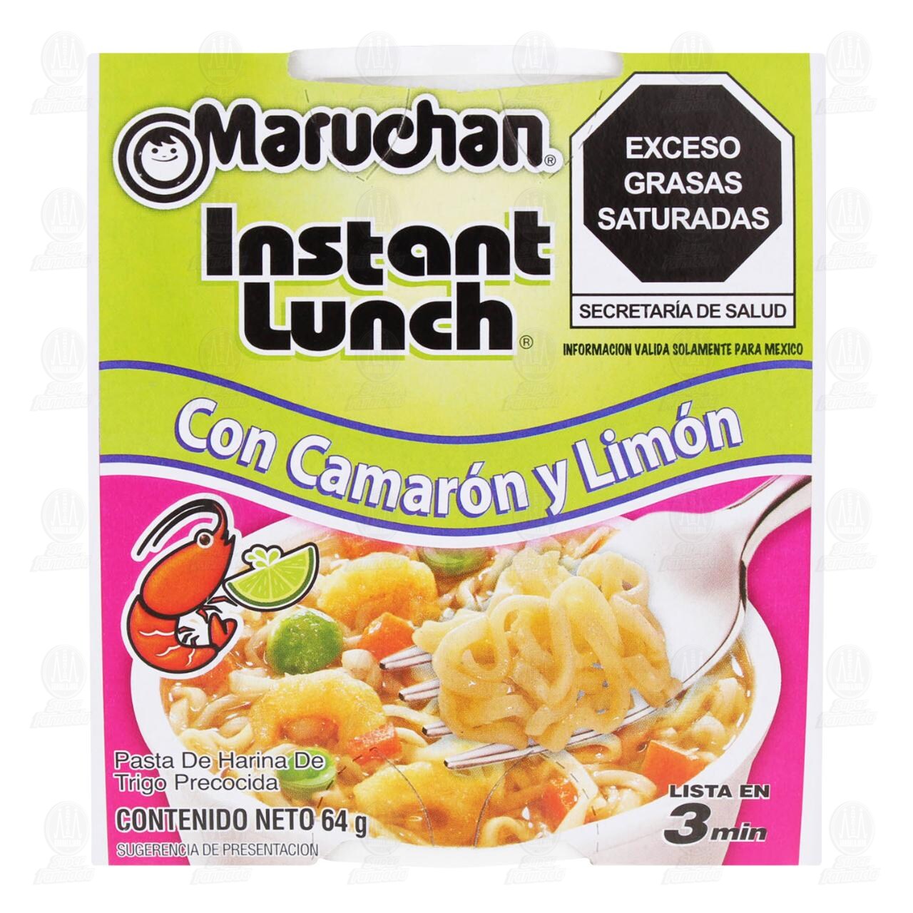 Pasta Maruchan Instant Lunch con Camarón y Limón, 64 gr. image number 1