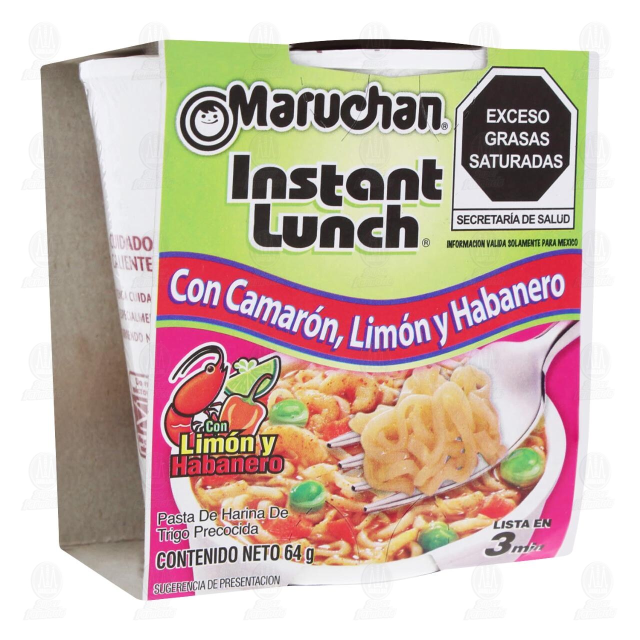 Pasta Maruchan Instant Lunch con Camarón, Limón y Habanero, 64 gr. image number 0