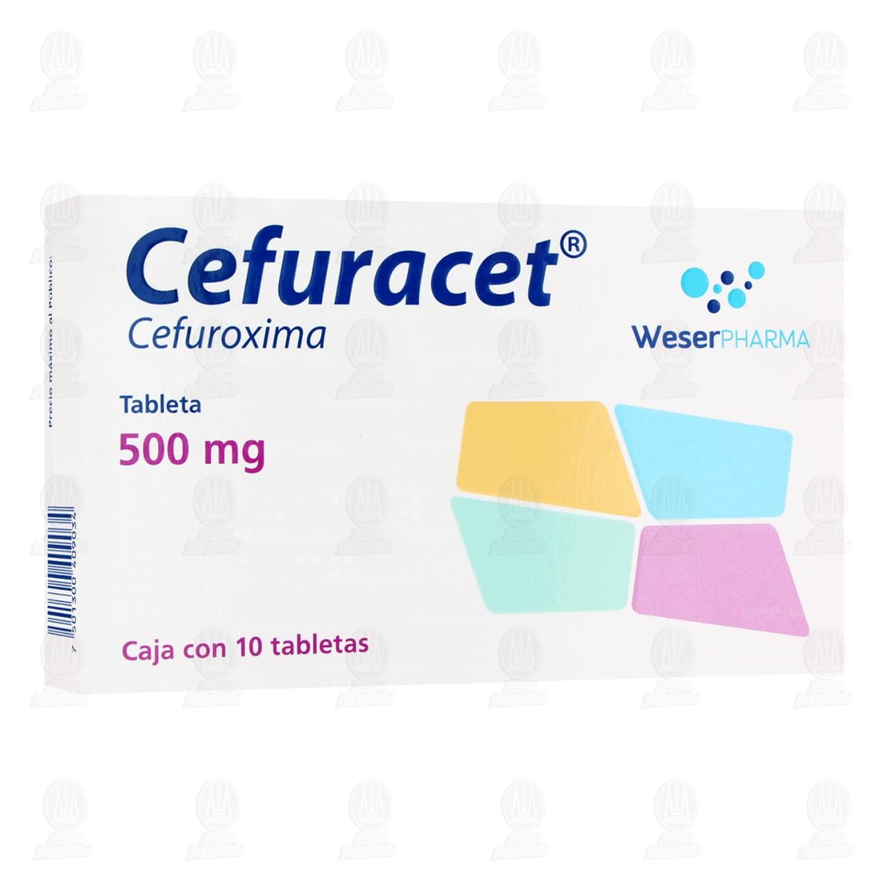 Cefuracet 500 mg, 10 Tabletas. image number 0