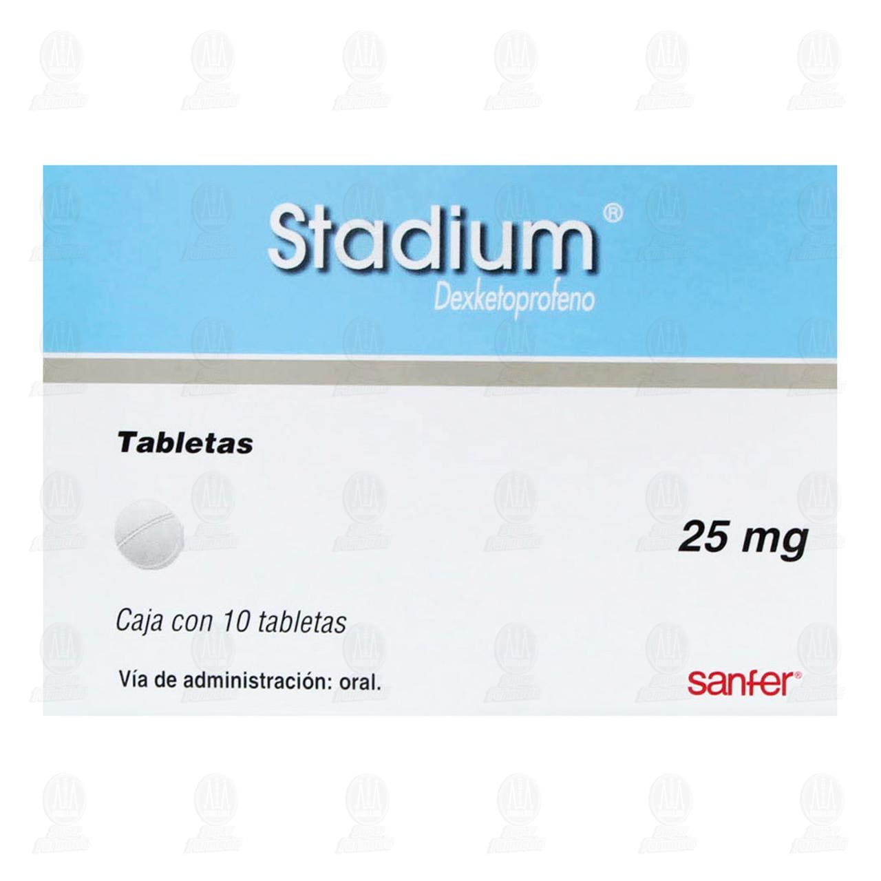 Stadium 25 mg, 10 Tabletas. image number 1