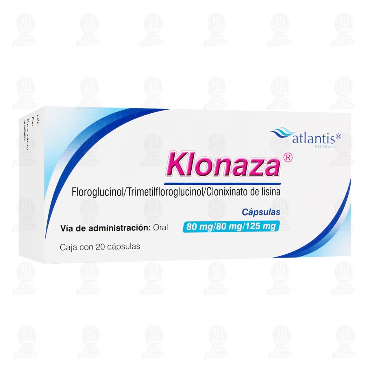Klonaza 80mg/80mg/125mg, 20 C&aacute;psulas. image number 0
