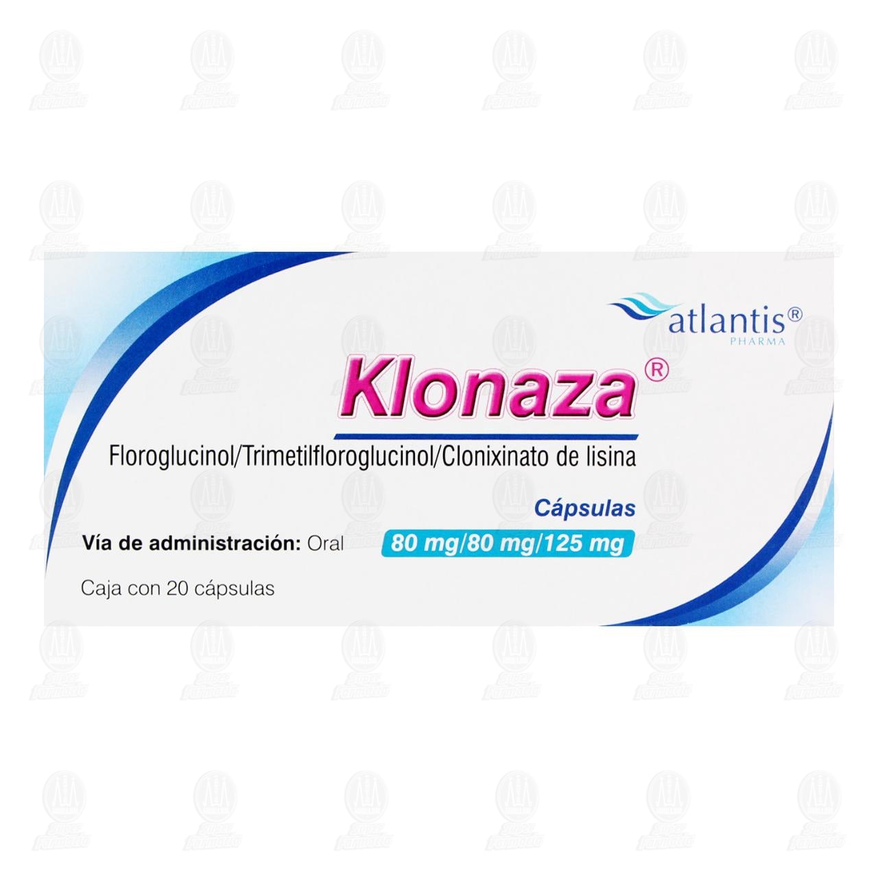 Klonaza 80mg/80mg/125mg, 20 C&aacute;psulas. image number 1