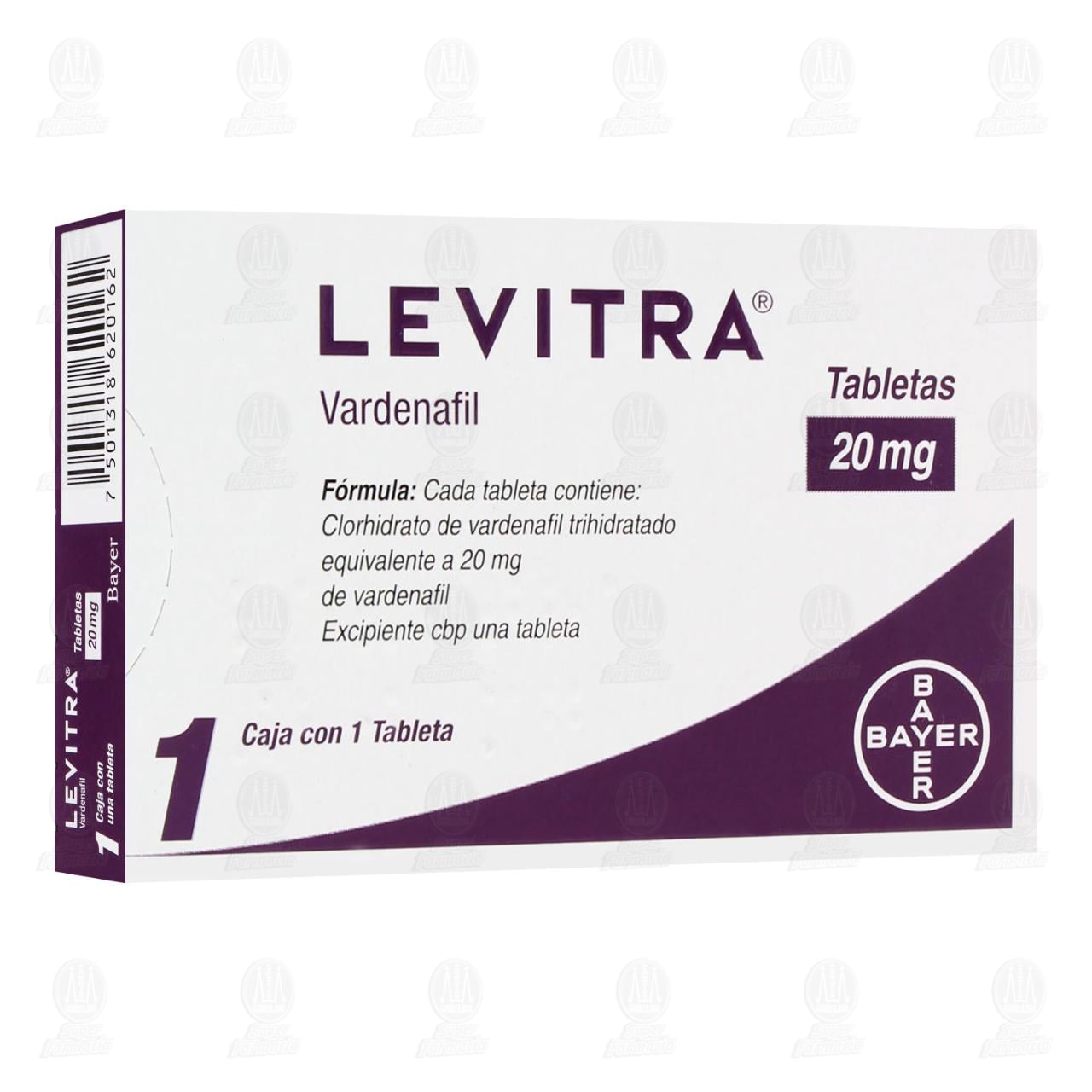 Imagen para Levitra 20 mg, 1 Tableta.